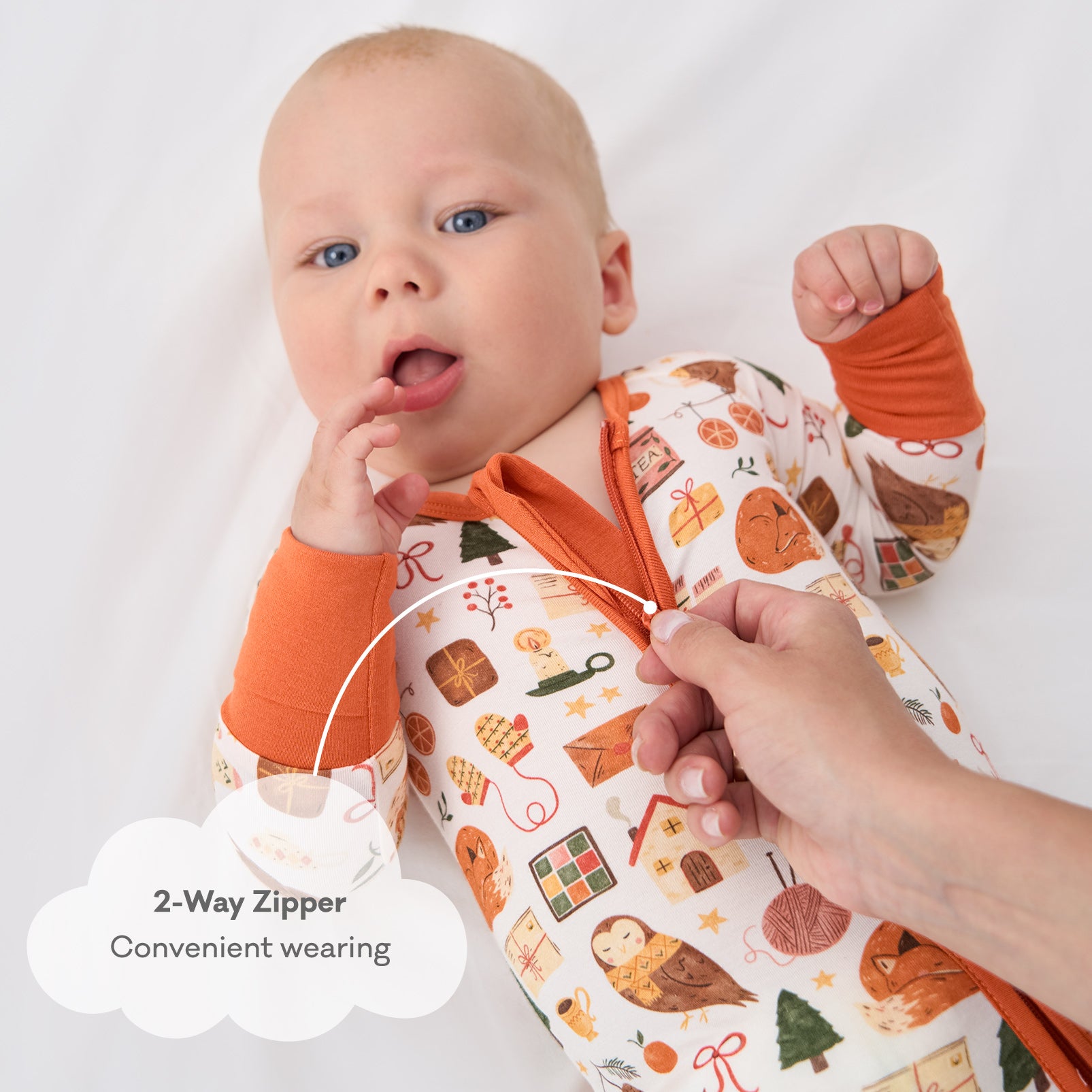 pureborn Baby Boys Sleeper Viscose from Bamboo Pajamas 2-Way Zipper Snug Fit Sleepwear Blue Cowboy Boots 0-3 Months