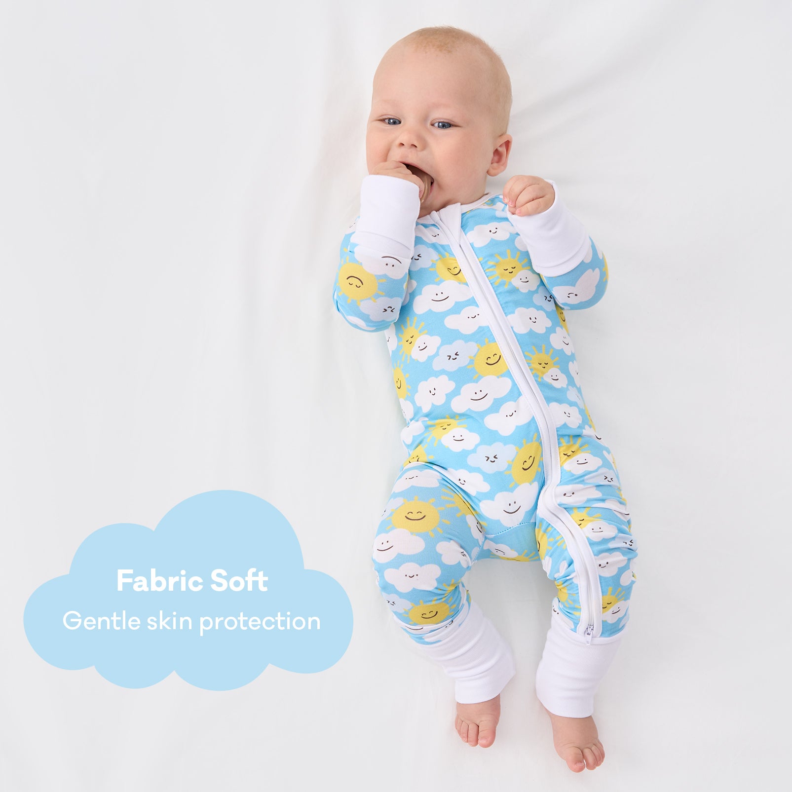 pureborn Baby Boys Sleeper Viscose from Bamboo Pajamas 2-Way Zipper Snug Fit Sleepwear Blue Cowboy Boots 0-3 Months