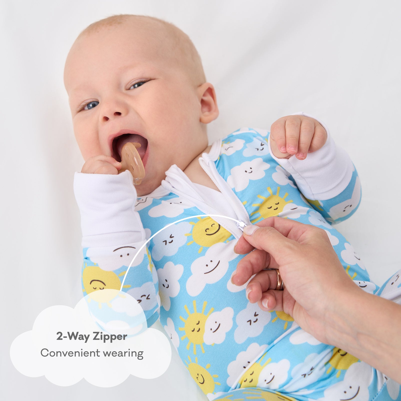 pureborn Baby Boys Sleeper Viscose from Bamboo Pajamas 2-Way Zipper Snug Fit Sleepwear Blue Cowboy Boots 0-3 Months
