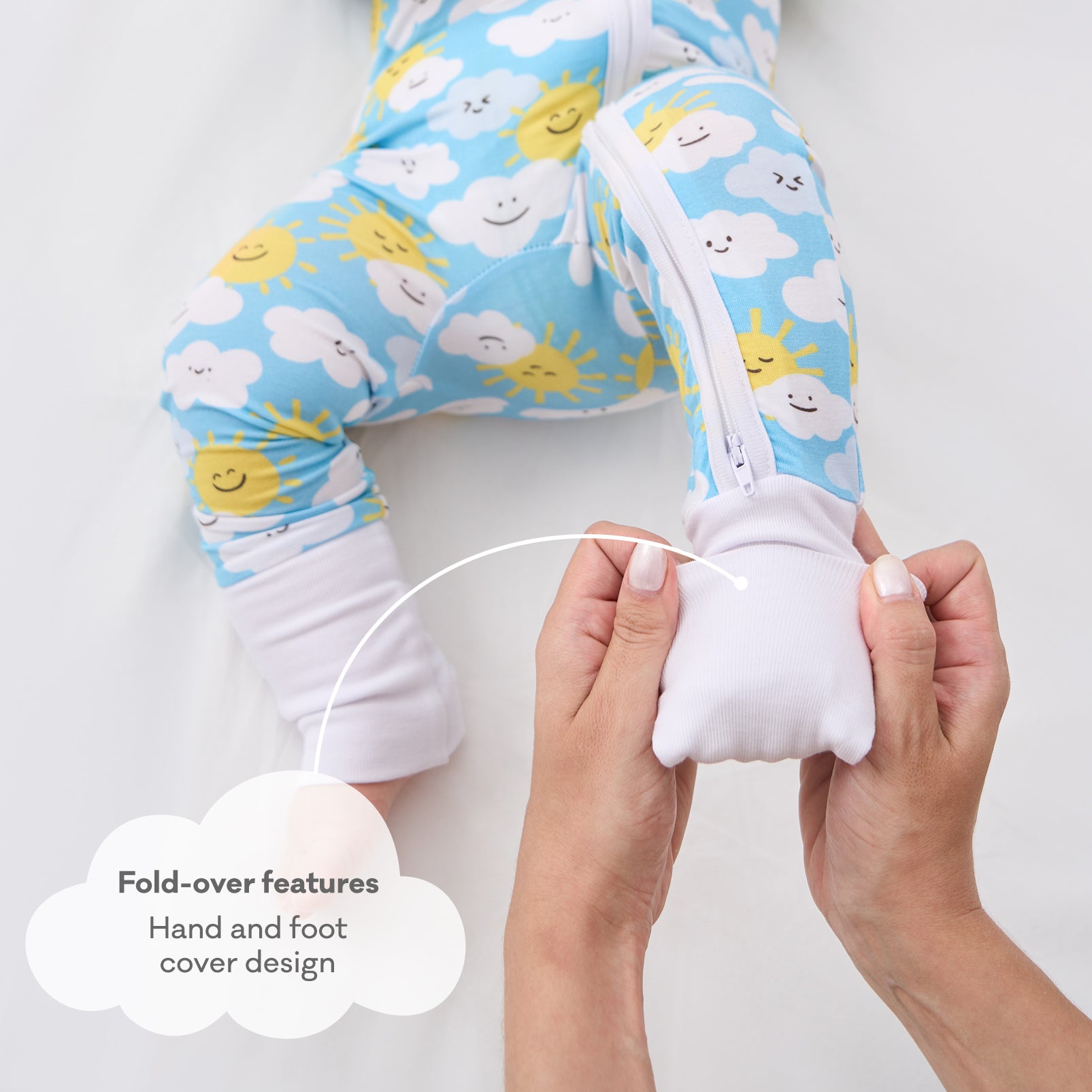 pureborn Baby Boys Sleeper Viscose from Bamboo Pajamas 2-Way Zipper Snug Fit Sleepwear Blue Cowboy Boots 0-3 Months