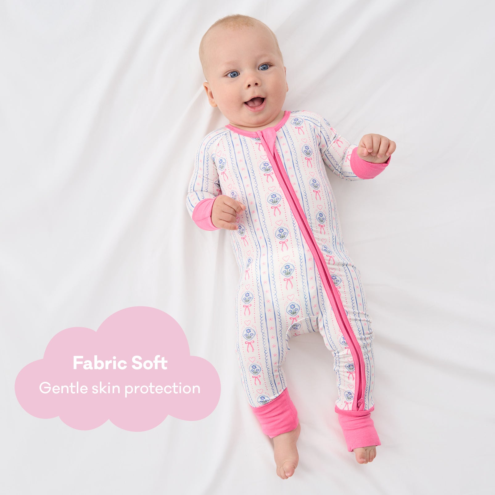 pureborn Baby Boys Sleeper Viscose from Bamboo Pajamas 2-Way Zipper Snug Fit Sleepwear Blue Cowboy Boots 0-3 Months