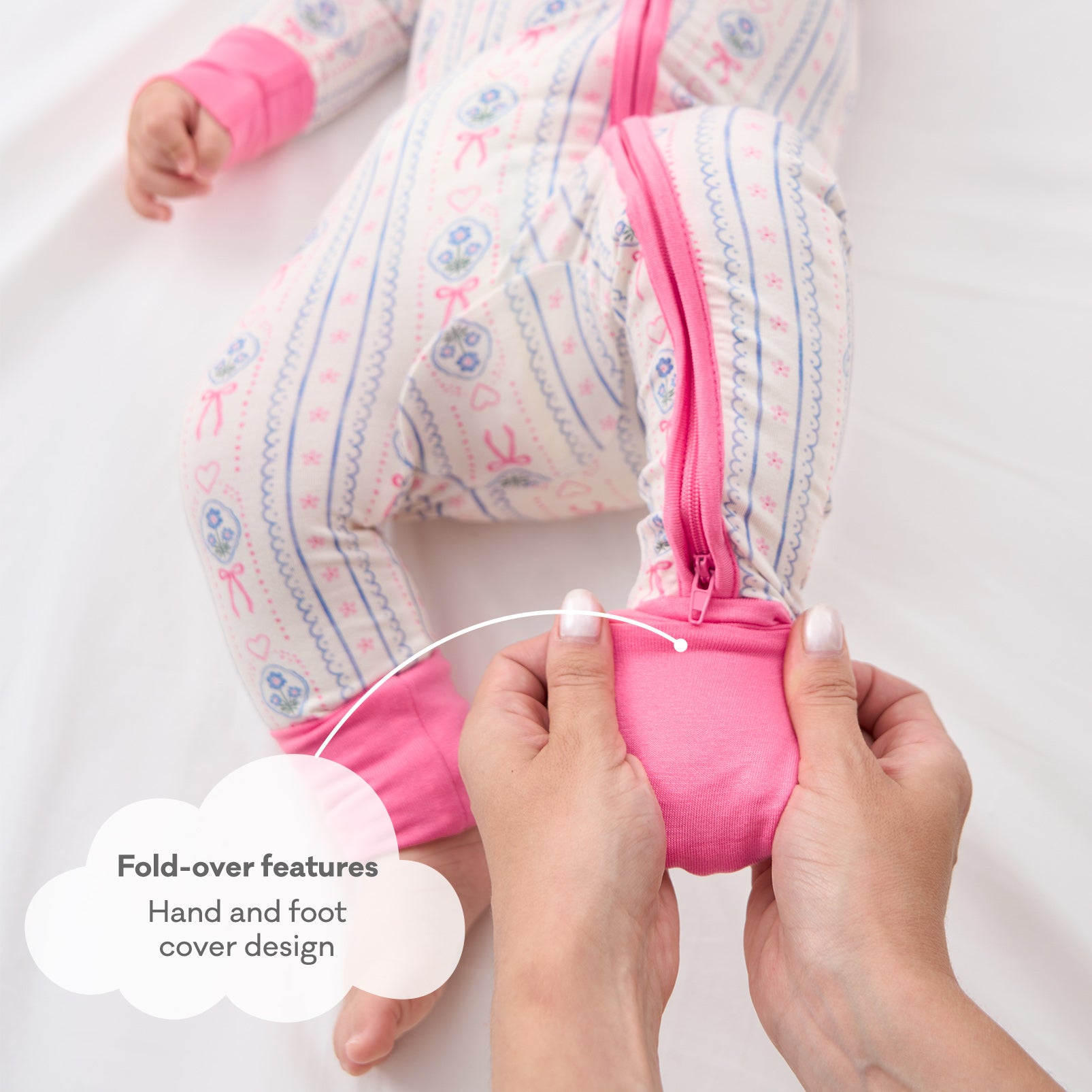 pureborn Baby Boys Sleeper Viscose from Bamboo Pajamas 2-Way Zipper Snug Fit Sleepwear Blue Cowboy Boots 0-3 Months