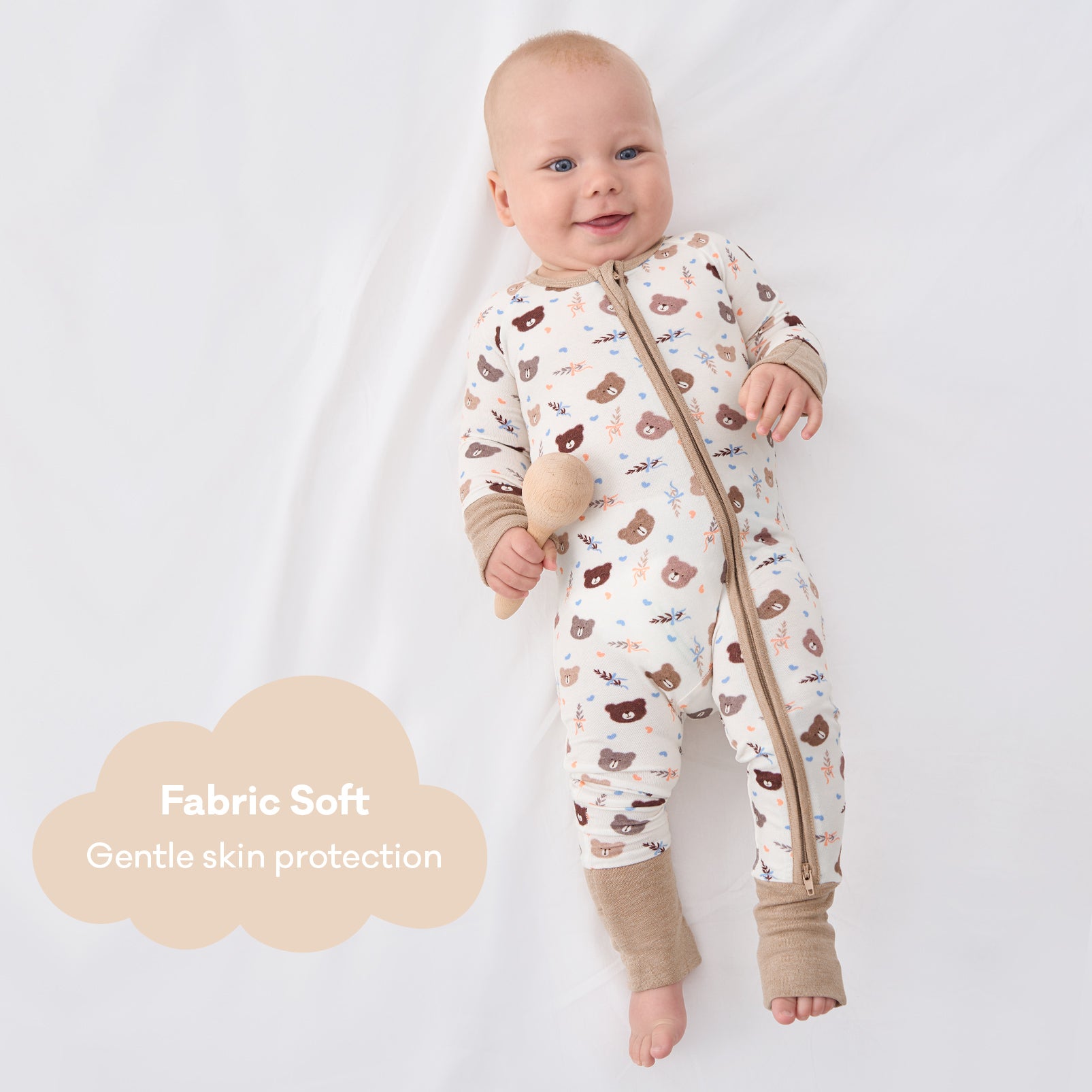 pureborn Baby Boys Sleeper Viscose from Bamboo Pajamas 2-Way Zipper Snug Fit Sleepwear Blue Cowboy Boots 0-3 Months