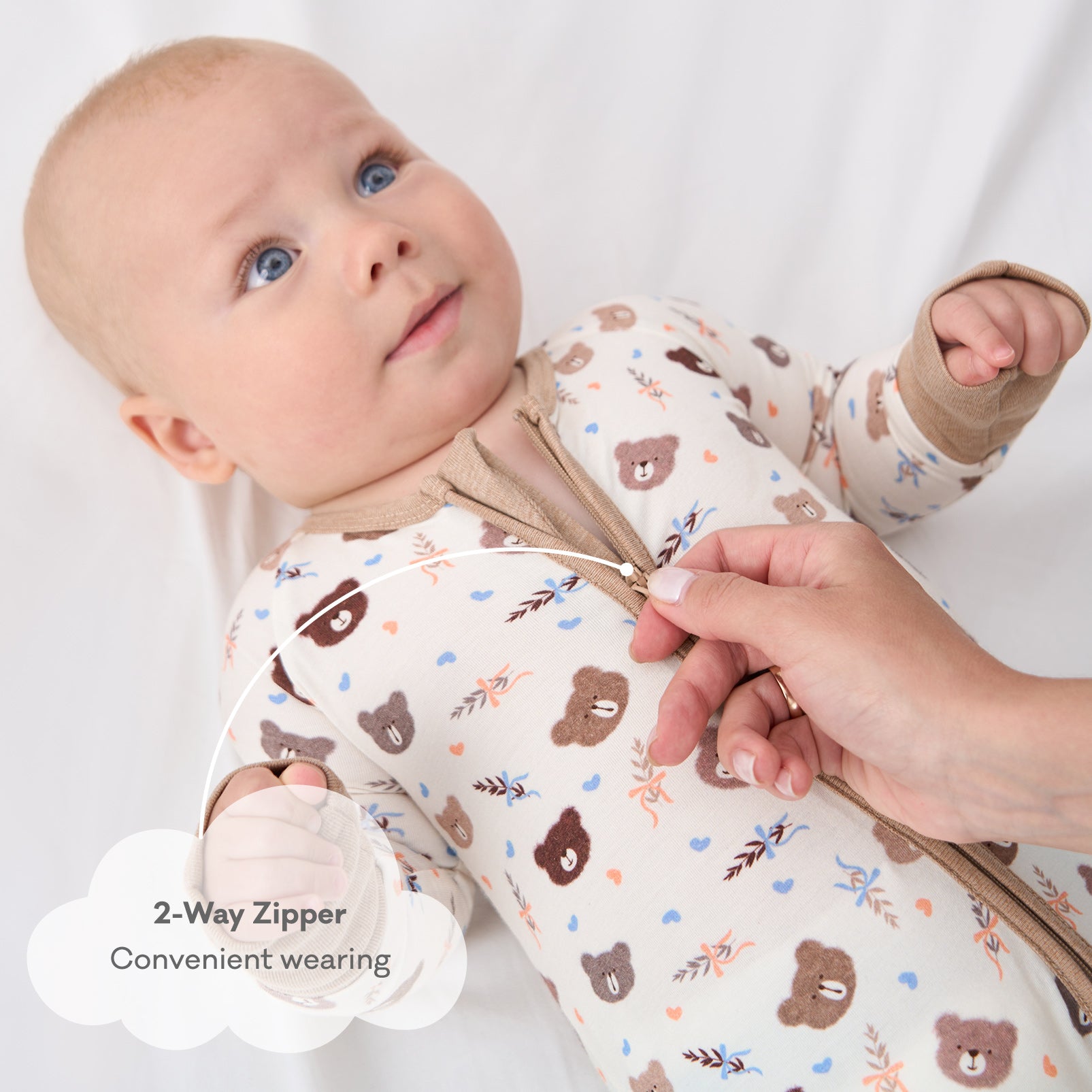 pureborn Baby Boys Sleeper Viscose from Bamboo Pajamas 2-Way Zipper Snug Fit Sleepwear Blue Cowboy Boots 0-3 Months