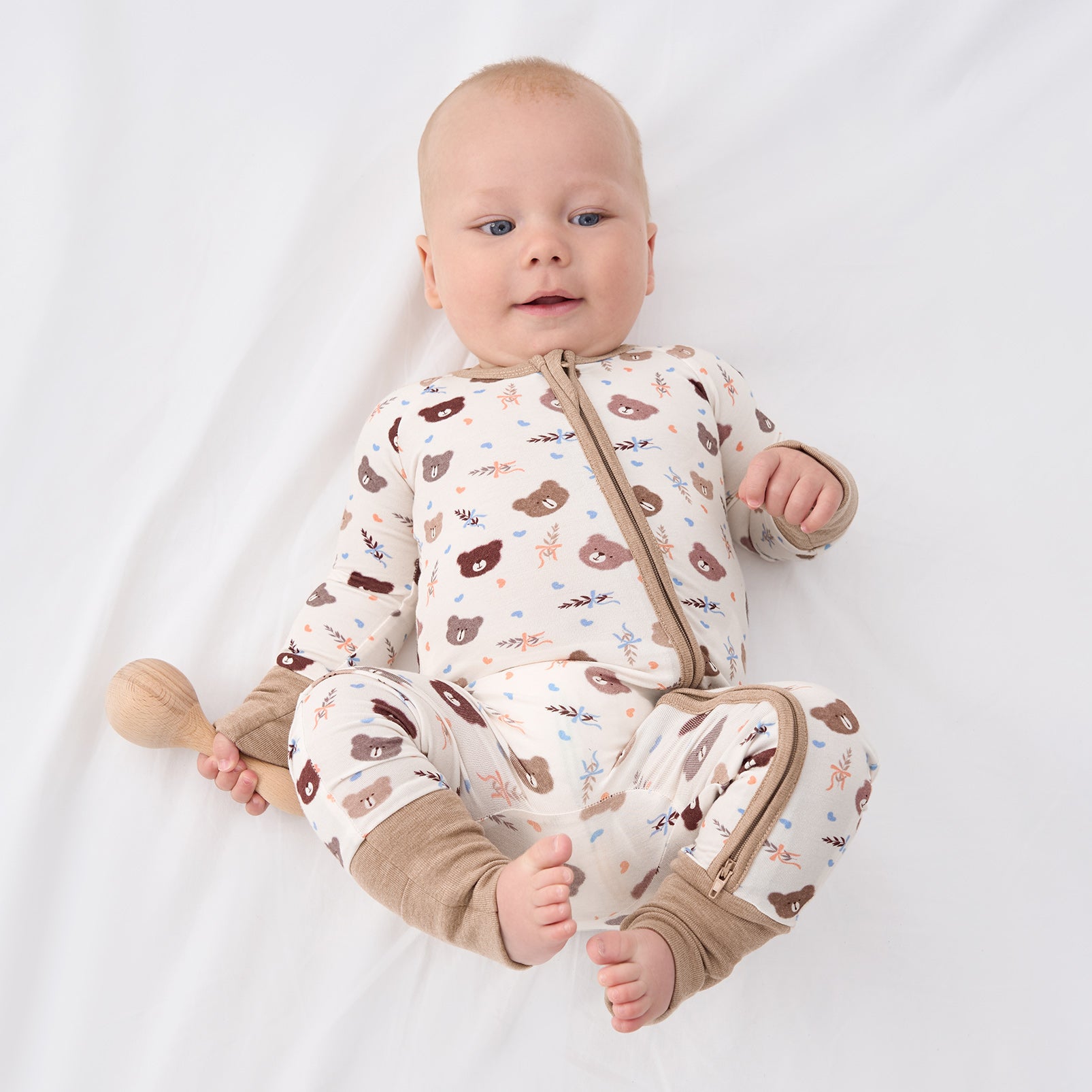 pureborn Baby Boys Sleeper Viscose from Bamboo Pajamas 2-Way Zipper Snug Fit Sleepwear Blue Cowboy Boots 0-3 Months