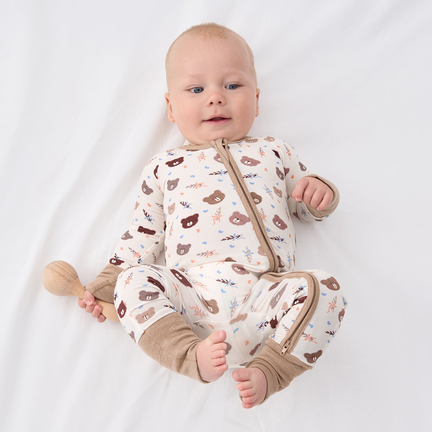 pureborn Baby Boys Sleeper Viscose from Bamboo Pajamas 2-Way Zipper Snug Fit Sleepwear Blue Cowboy Boots 0-3 Months