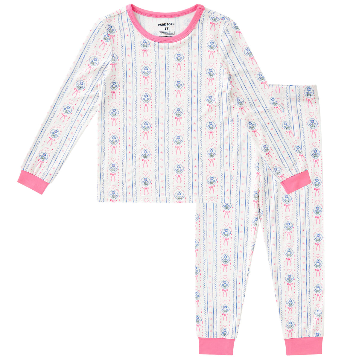 Viscose From Bamboo Pajamas for Girls Long Sleeve