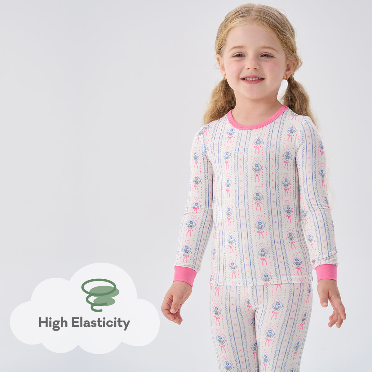 Viscose From Bamboo Pajamas for Girls Long Sleeve
