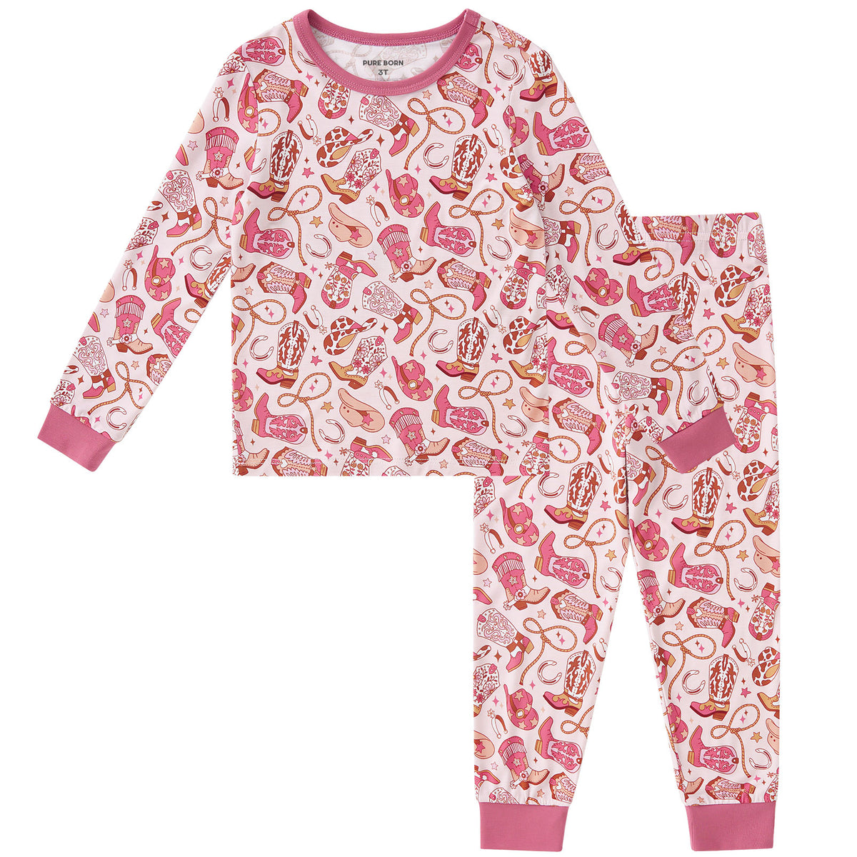 Viscose From Bamboo Pajamas for Girls Long Sleeve