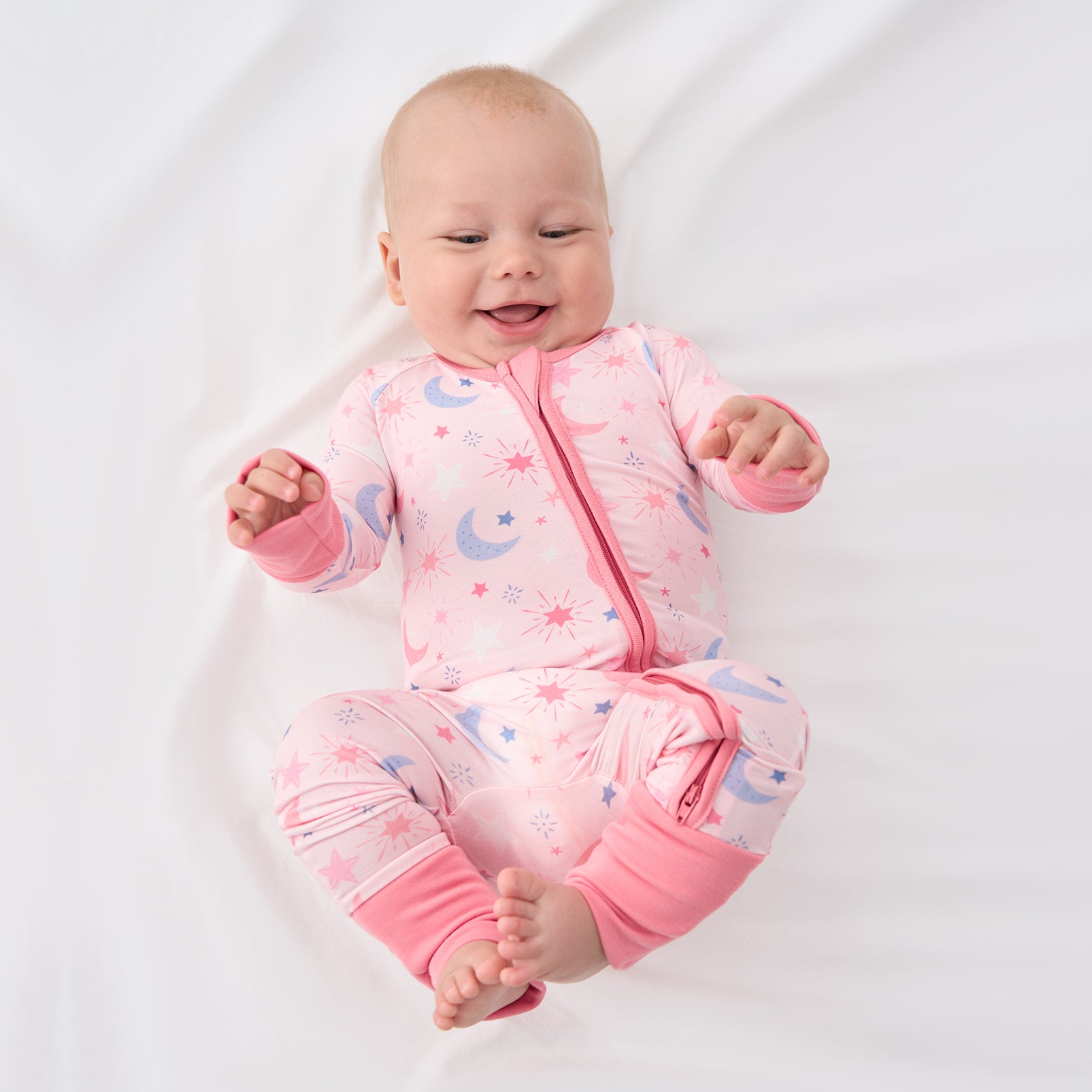 pureborn Baby Boys Sleeper Viscose from Bamboo Pajamas 2-Way Zipper Snug Fit Sleepwear Blue Cowboy Boots 0-3 Months