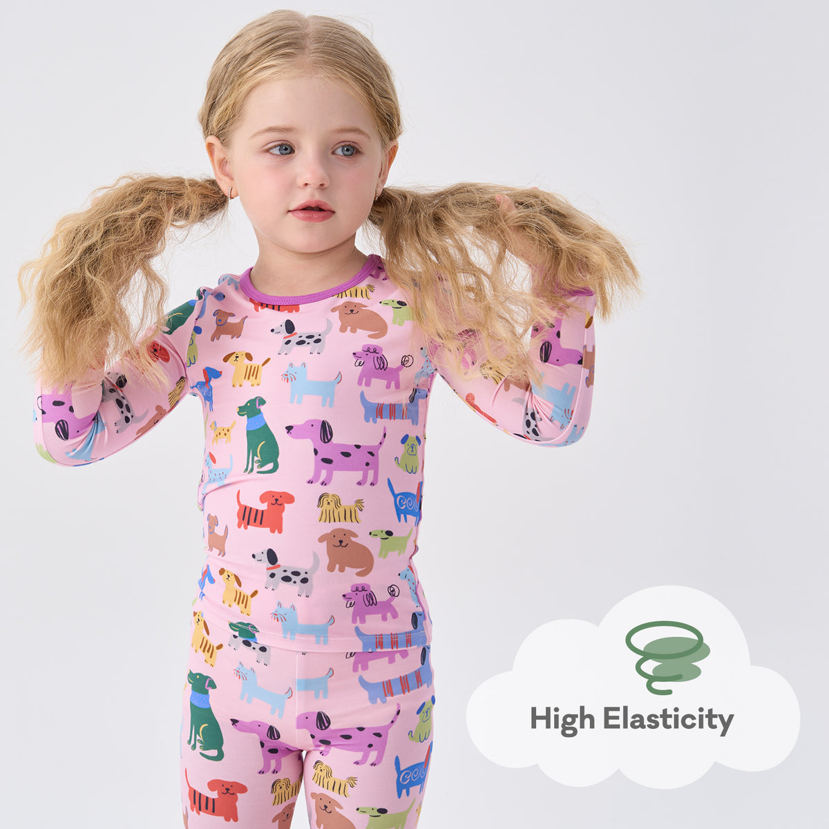 Viscose From Bamboo Pajamas for Girls Long Sleeve