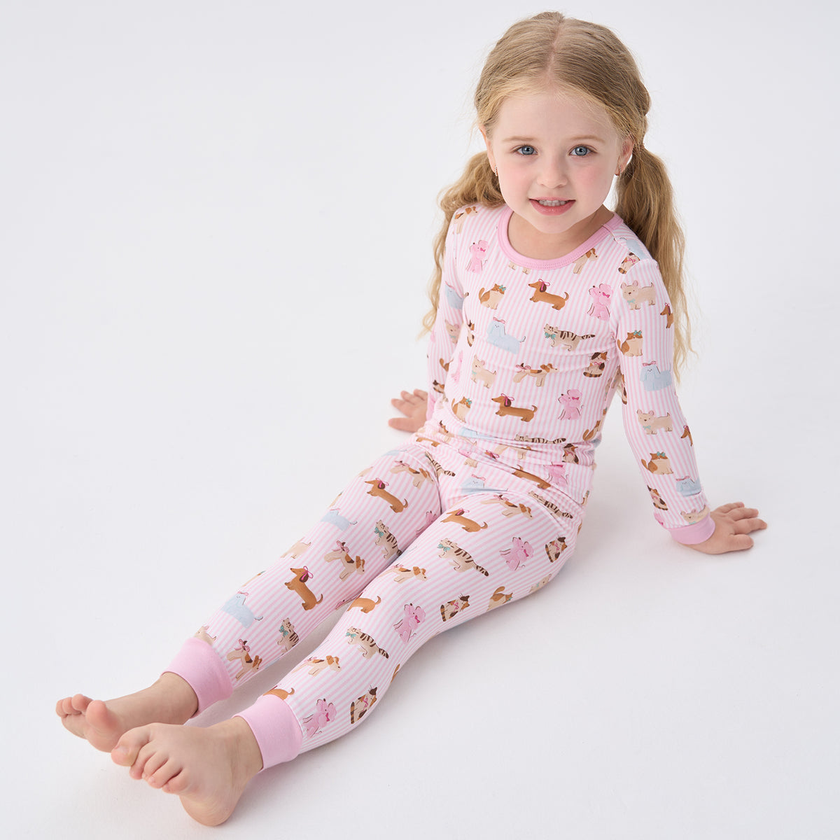 Viscose From Bamboo Pajamas for Girls Long Sleeve