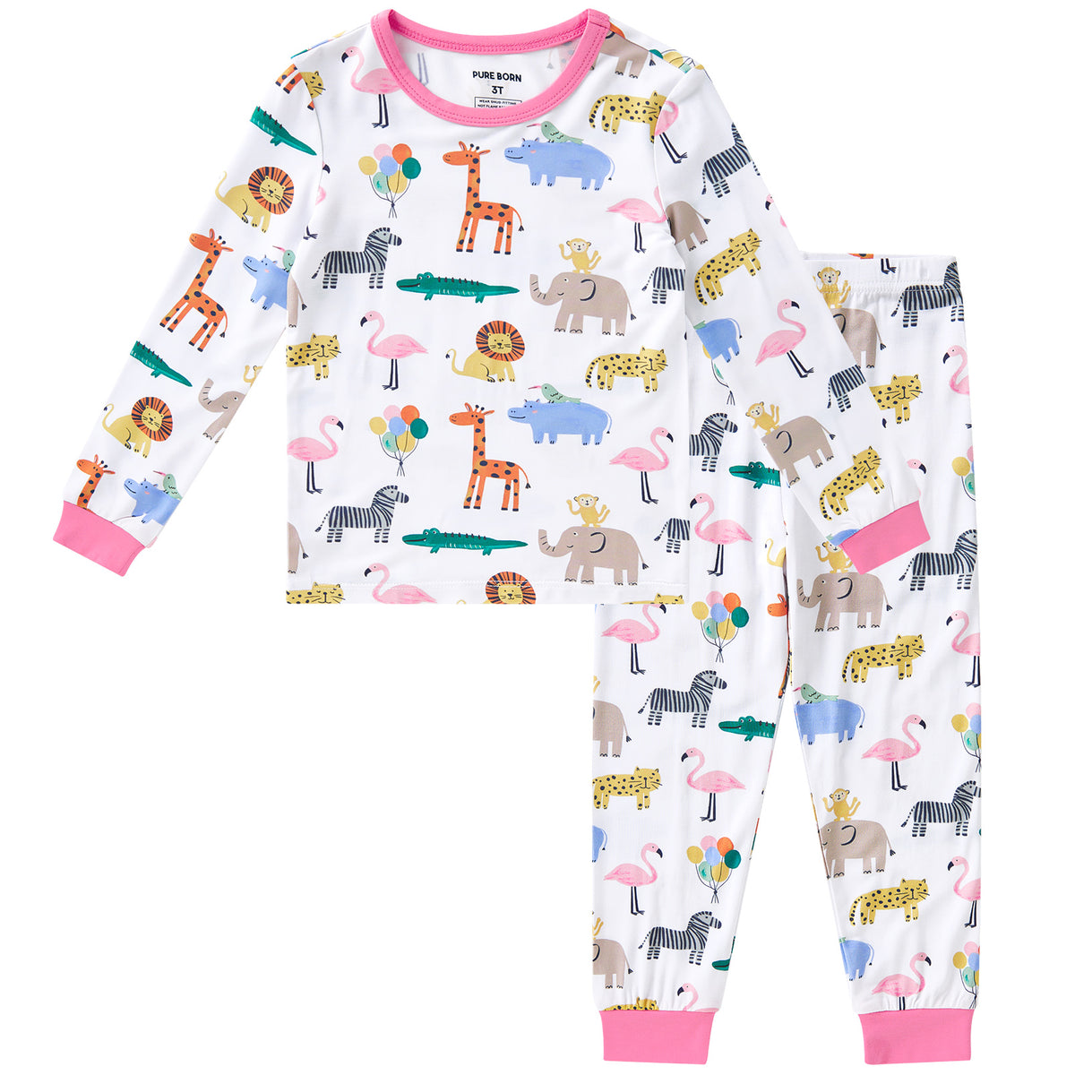 Viscose From Bamboo Pajamas for Girls Long Sleeve