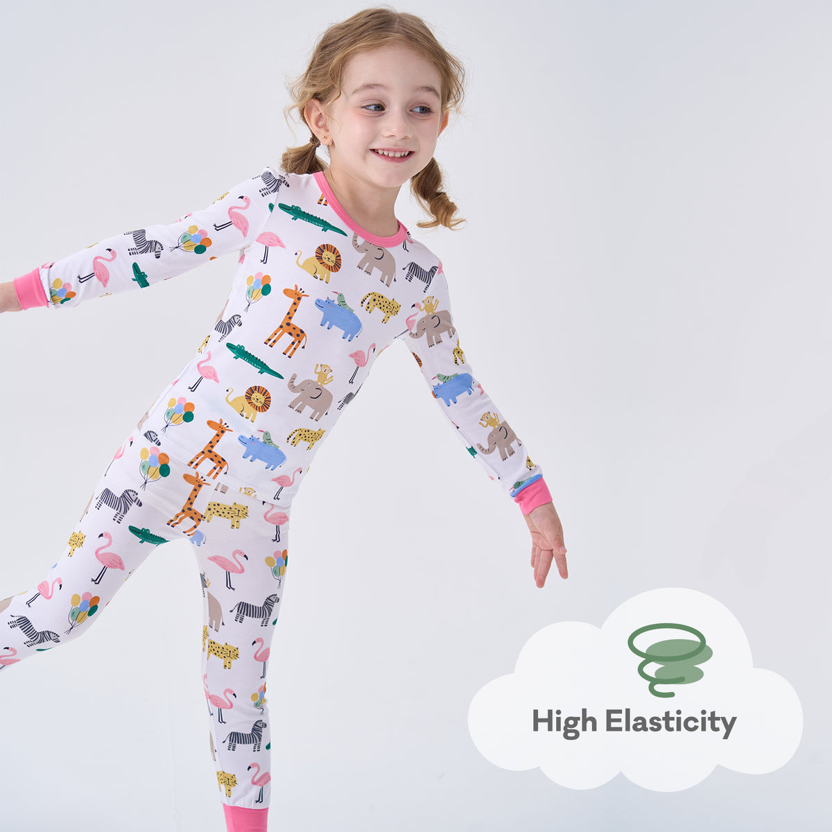 Viscose From Bamboo Pajamas for Girls Long Sleeve