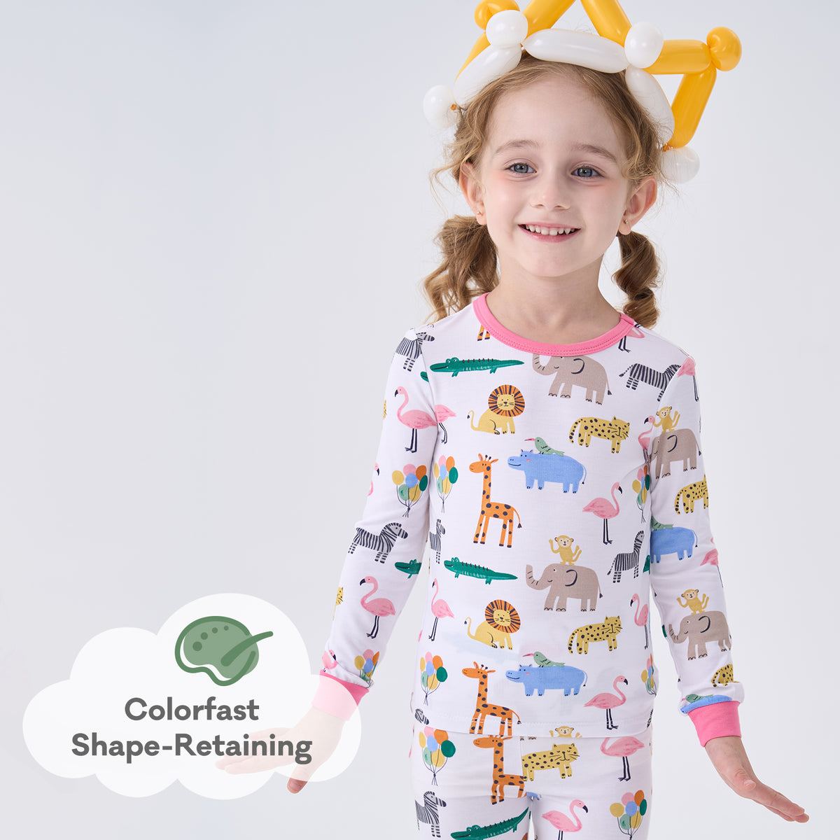 Viscose From Bamboo Pajamas for Girls Long Sleeve