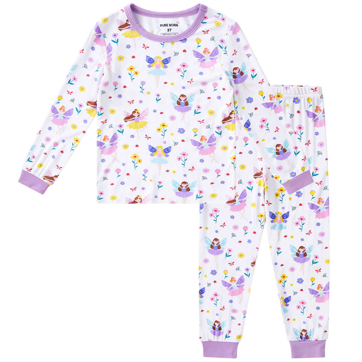 Viscose From Bamboo Pajamas for Girls Long Sleeve