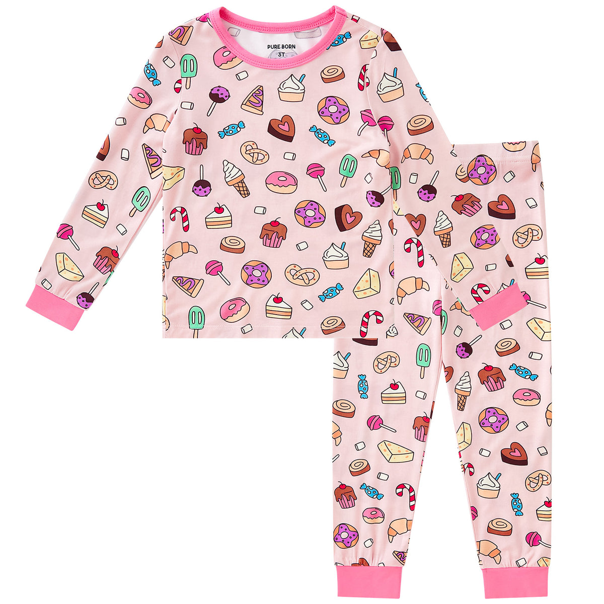 Viscose From Bamboo Pajamas for Girls Long Sleeve