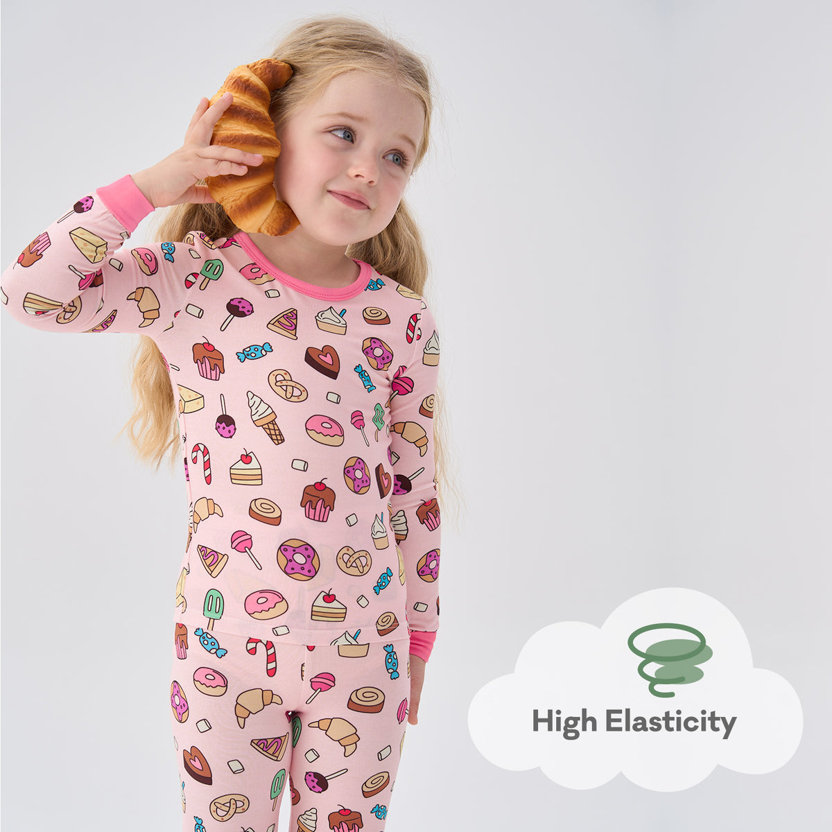 Viscose From Bamboo Pajamas for Girls Long Sleeve