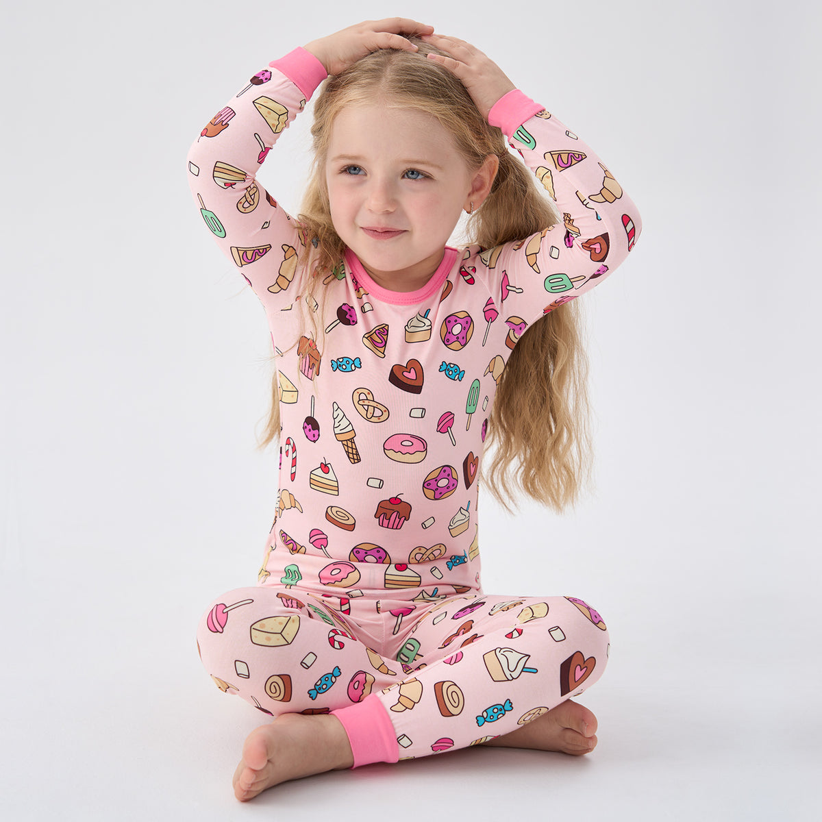 Viscose From Bamboo Pajamas for Girls Long Sleeve