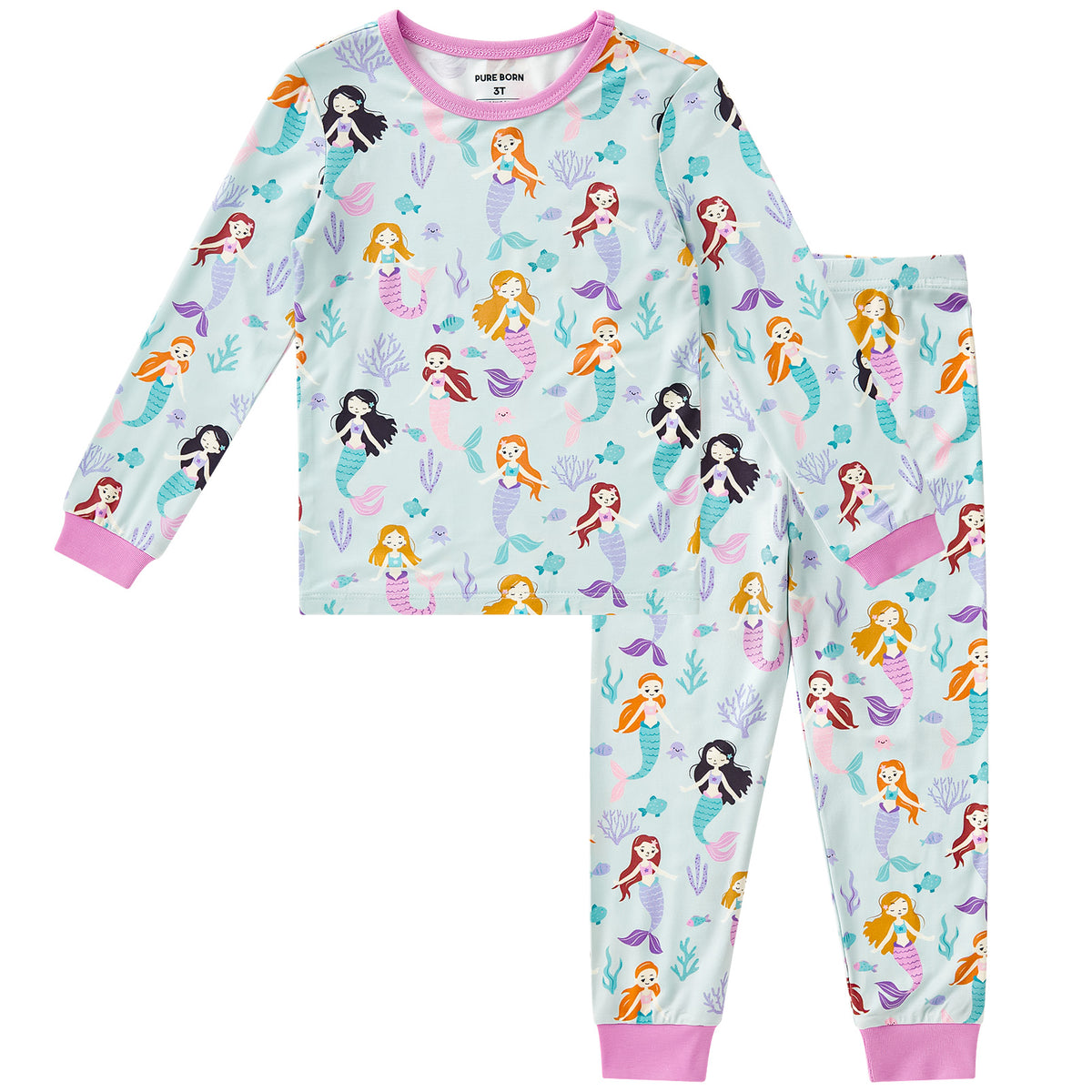Viscose From Bamboo Pajamas for Girls Long Sleeve