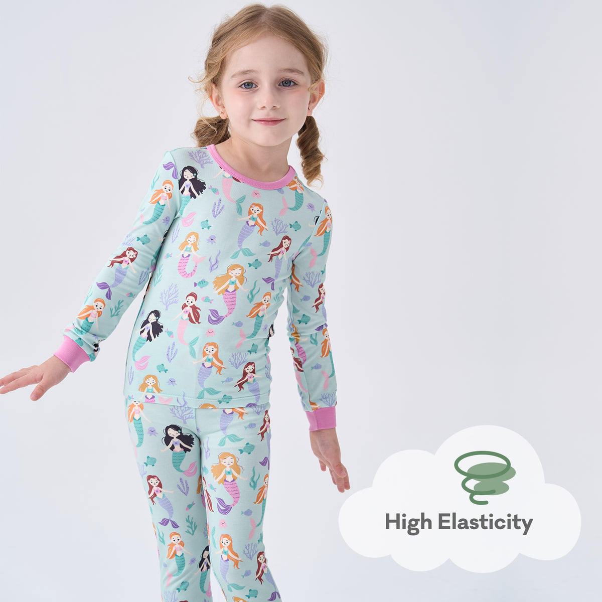 Viscose From Bamboo Pajamas for Girls Long Sleeve