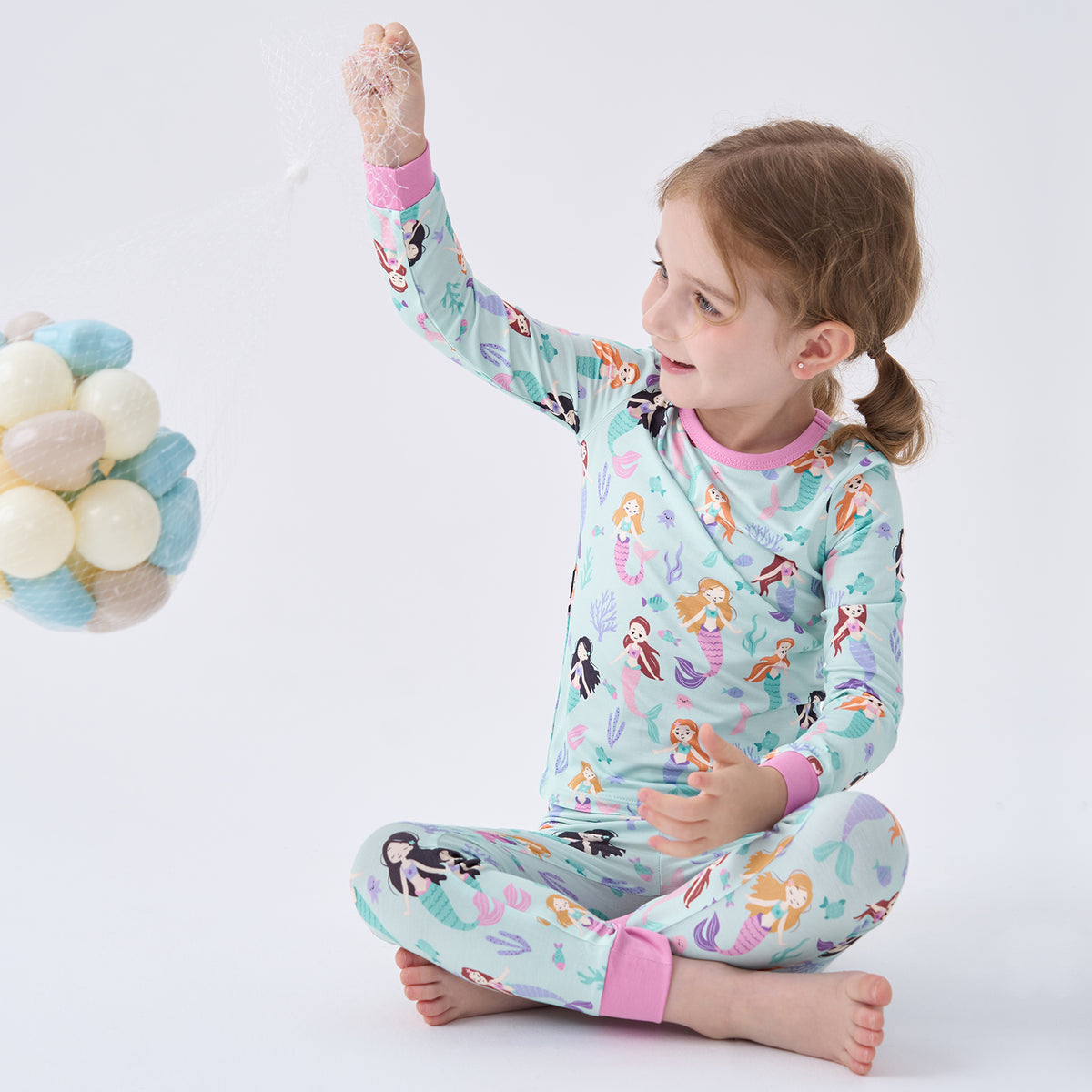Viscose From Bamboo Pajamas for Girls Long Sleeve