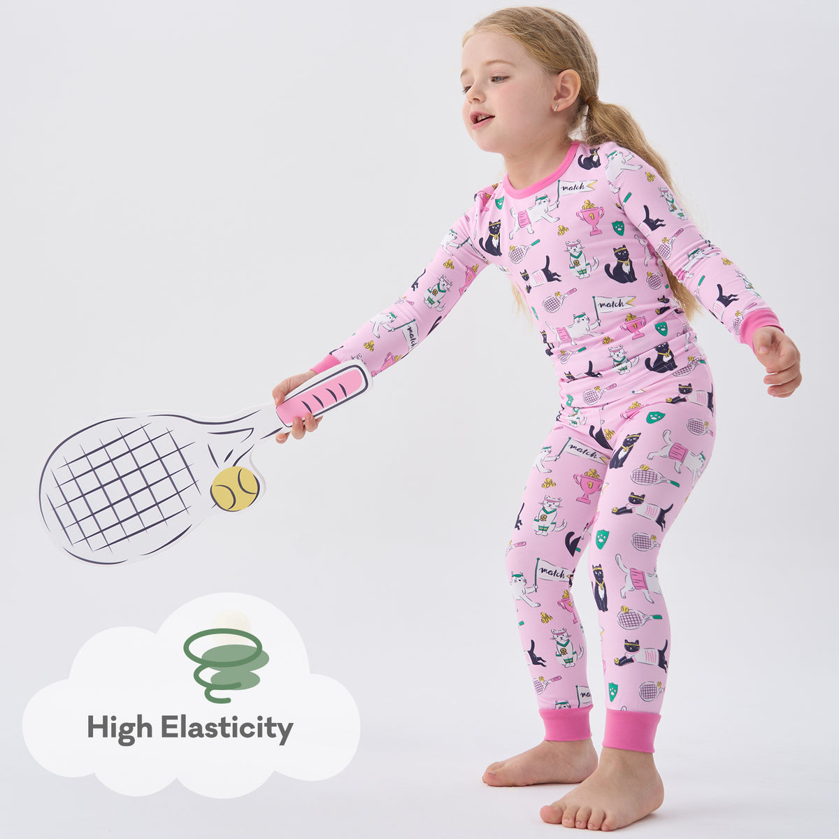 Viscose From Bamboo Pajamas for Girls Long Sleeve
