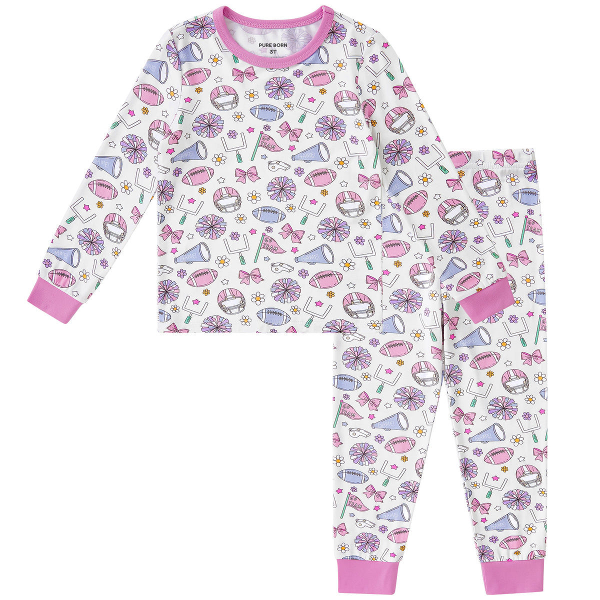 Viscose From Bamboo Pajamas for Girls Long Sleeve