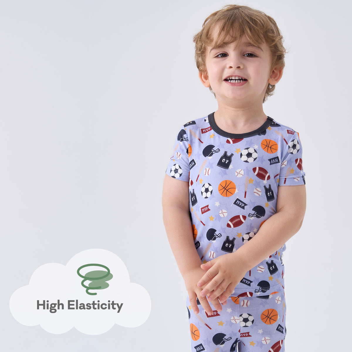 Viscose From Bamboo Pajamas Short Sleeve Long Pants Set