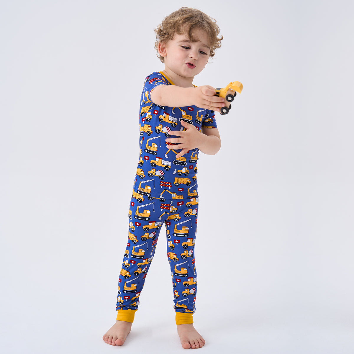 Viscose From Bamboo Pajamas Short Sleeve Long Pants Set
