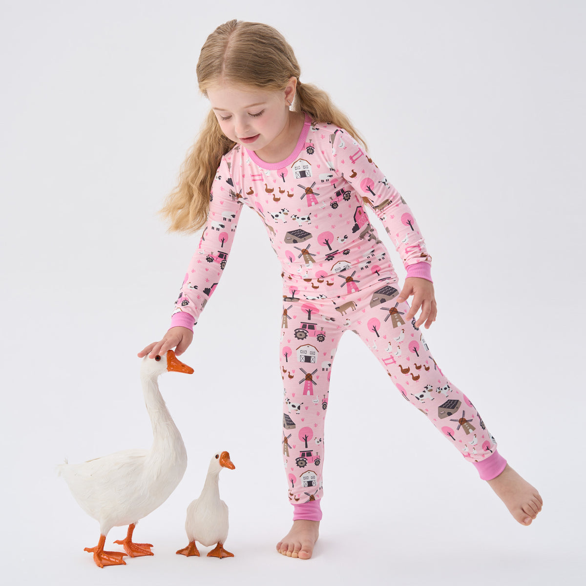 Viscose From Bamboo Pajamas for Girls Long Sleeve