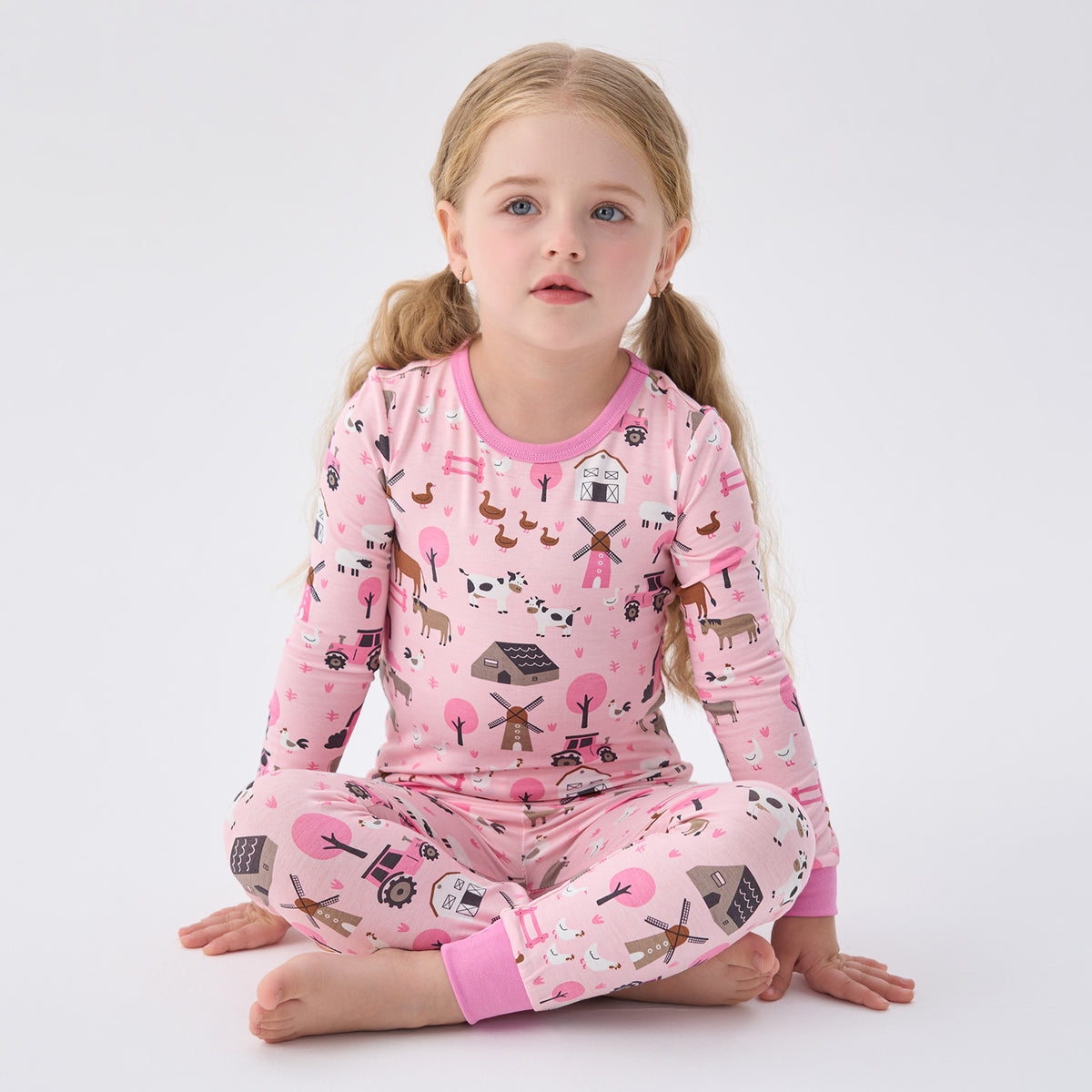 Viscose From Bamboo Pajamas for Girls Long Sleeve