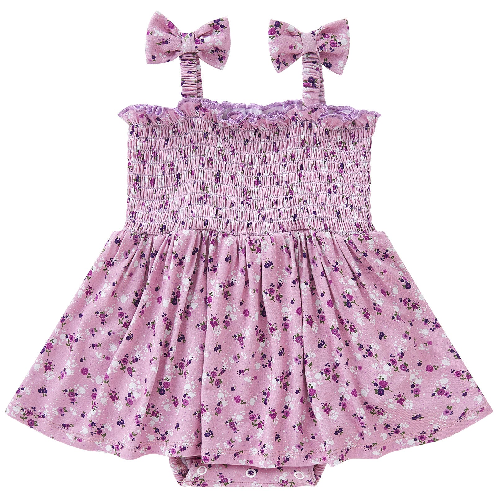 pureborn Baby GIrls Viscose from Bamboo Bodysuit Dress Ruffle Sleeve Romper Playwear Dresses 0-24M