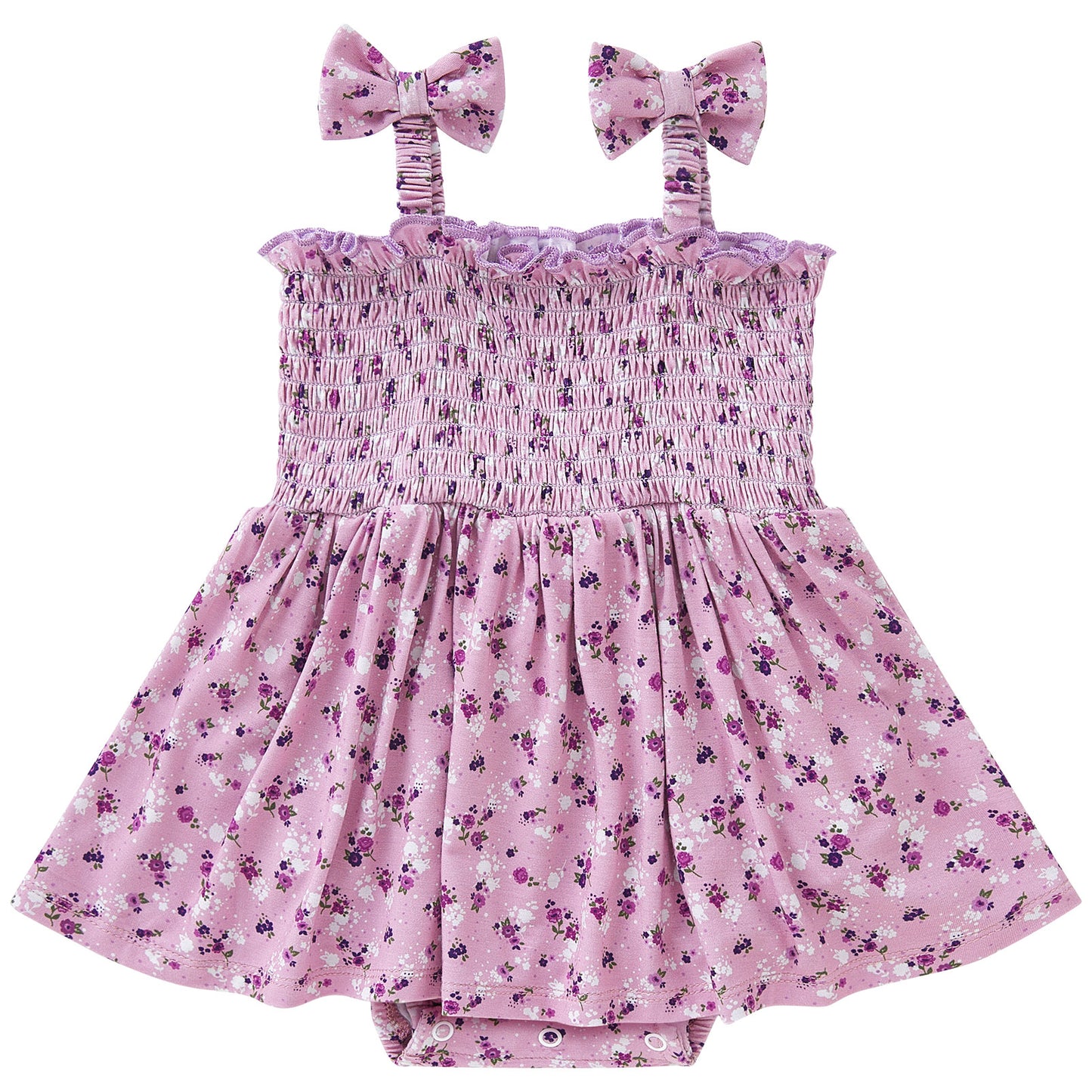pureborn Baby GIrls Viscose from Bamboo Bodysuit Dress Ruffle Sleeve Romper Playwear Dresses 0-24M