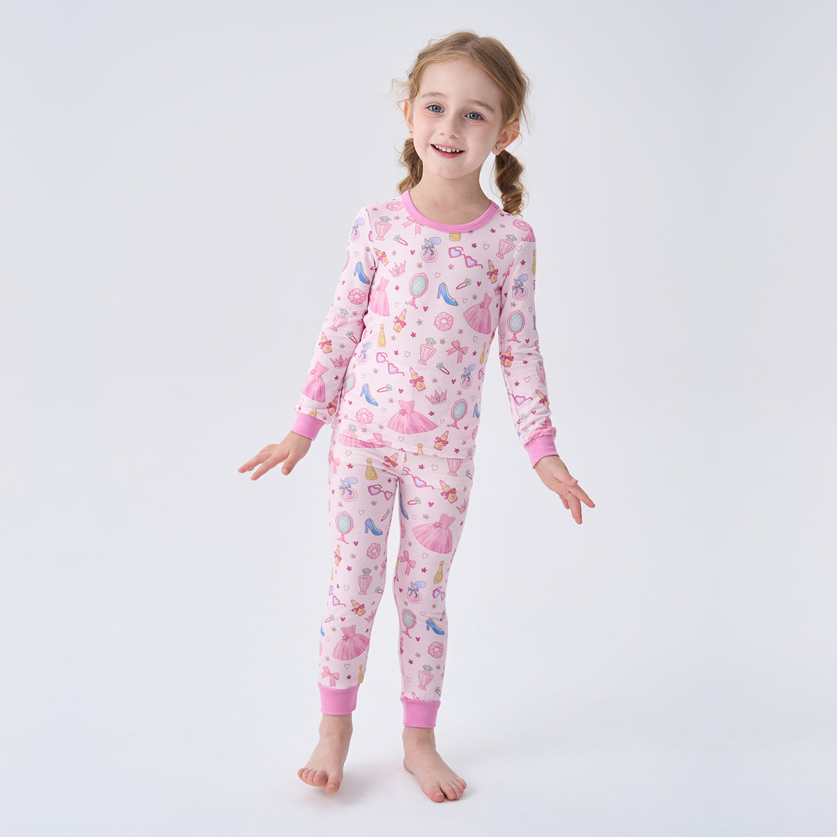 Viscose From Bamboo Pajamas for Girls Long Sleeve