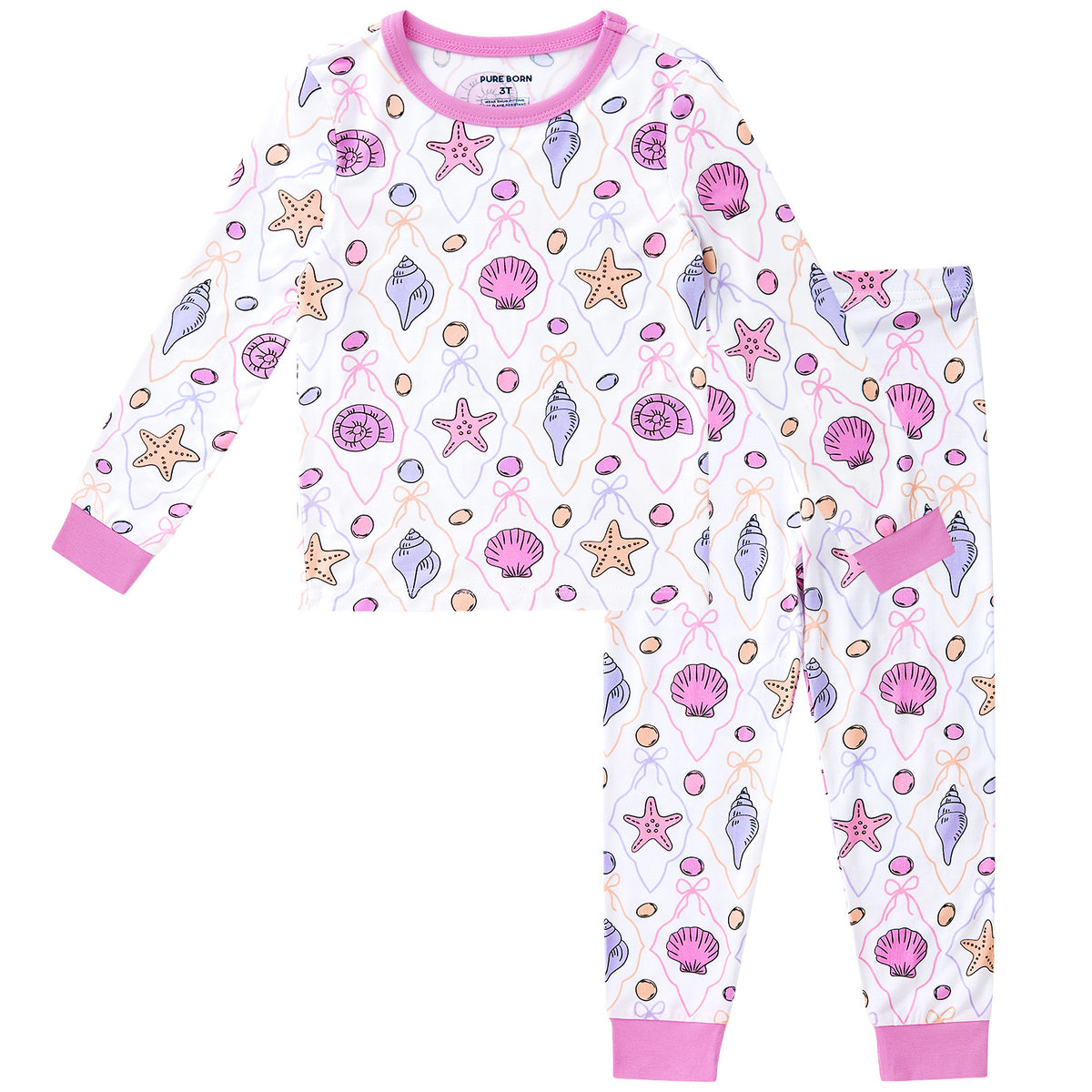 Viscose From Bamboo Pajamas for Girls Long Sleeve