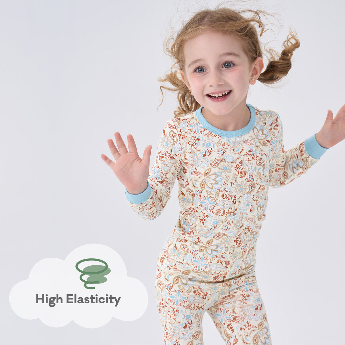 Viscose From Bamboo Pajamas for Girls Long Sleeve