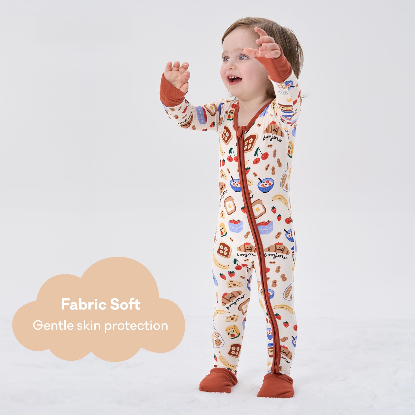pureborn Baby Boys Sleeper Viscose from Bamboo Pajamas 2-Way Zipper Snug Fit Sleepwear Blue Cowboy Boots 0-3 Months