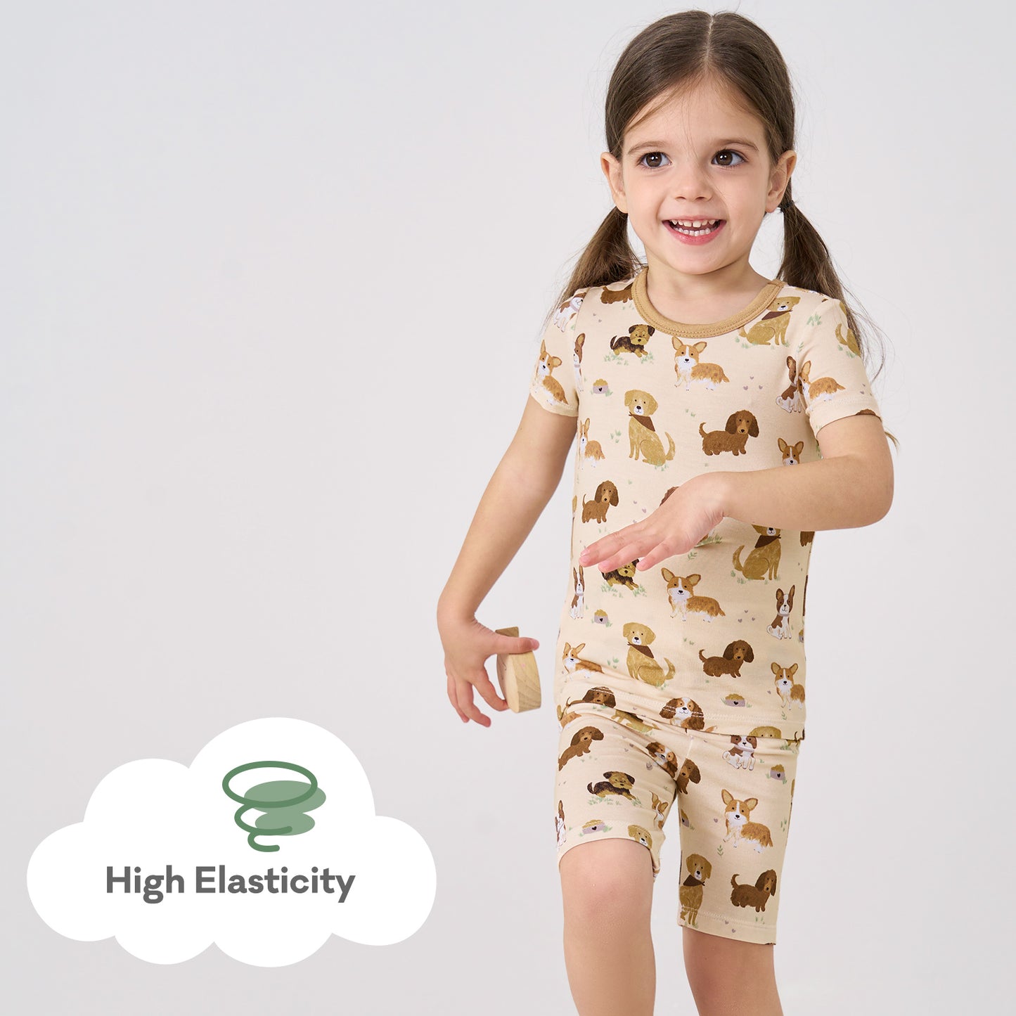 pureborn Toddler Little Kids Viscose From Bamboo Pajamas Set Short Sleeve Pjs Snug Fit Sleepwear 2pcs