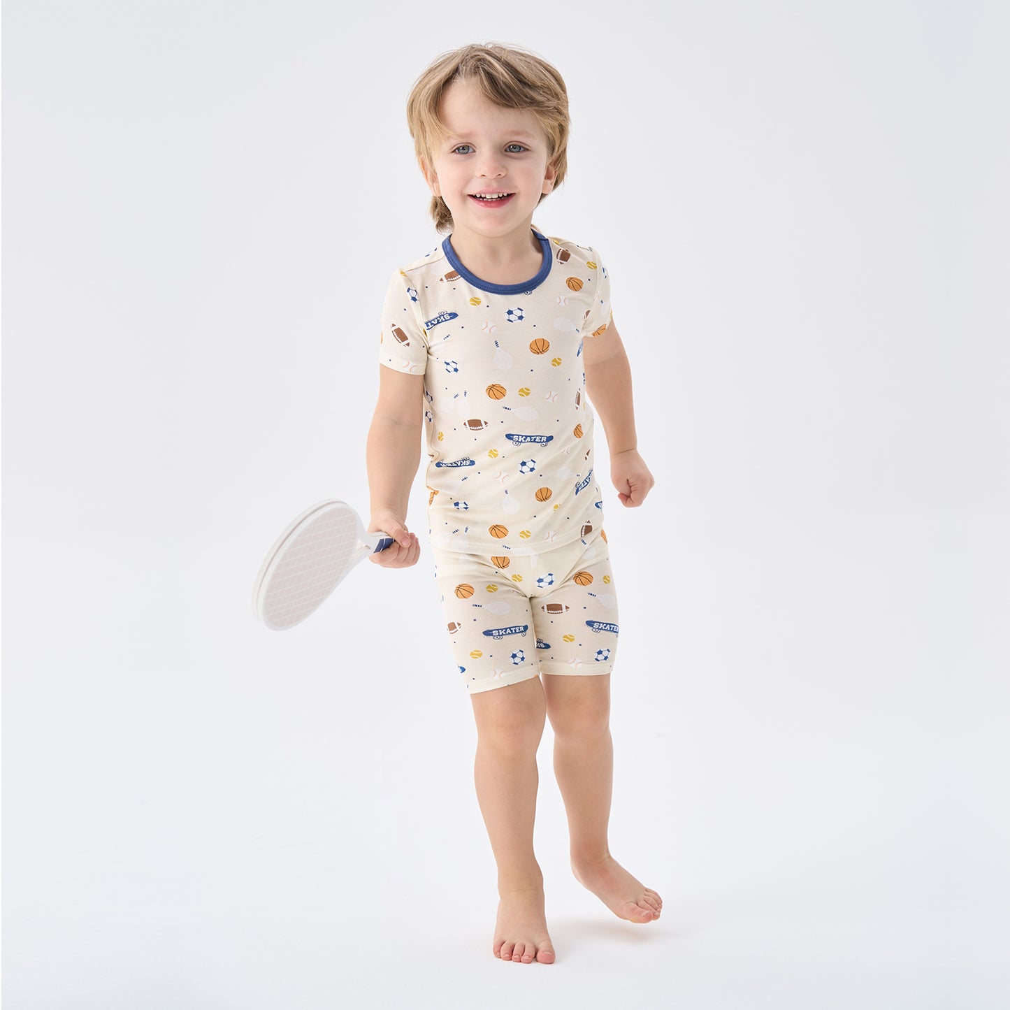 pureborn Toddler Little Kids Viscose From Bamboo Pajamas Set Short Sleeve Pjs Snug Fit Sleepwear 2pcs