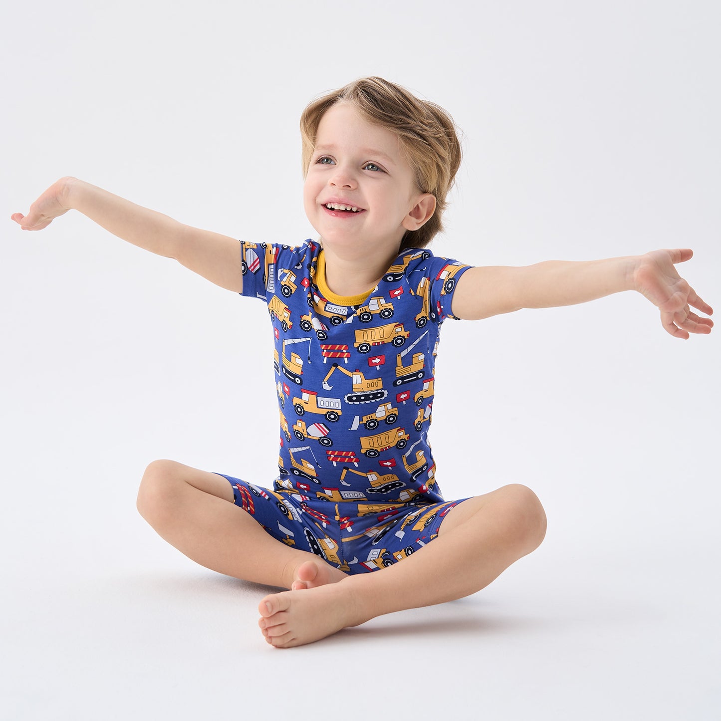 pureborn Toddler Little Kids Viscose From Bamboo Pajamas Set Short Sleeve Pjs Snug Fit Sleepwear 2pcs