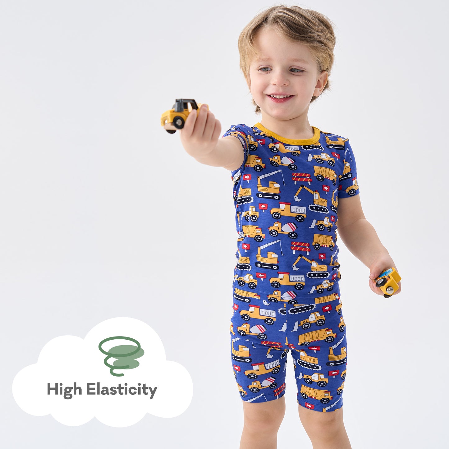 pureborn Toddler Little Kids Viscose From Bamboo Pajamas Set Short Sleeve Pjs Snug Fit Sleepwear 2pcs