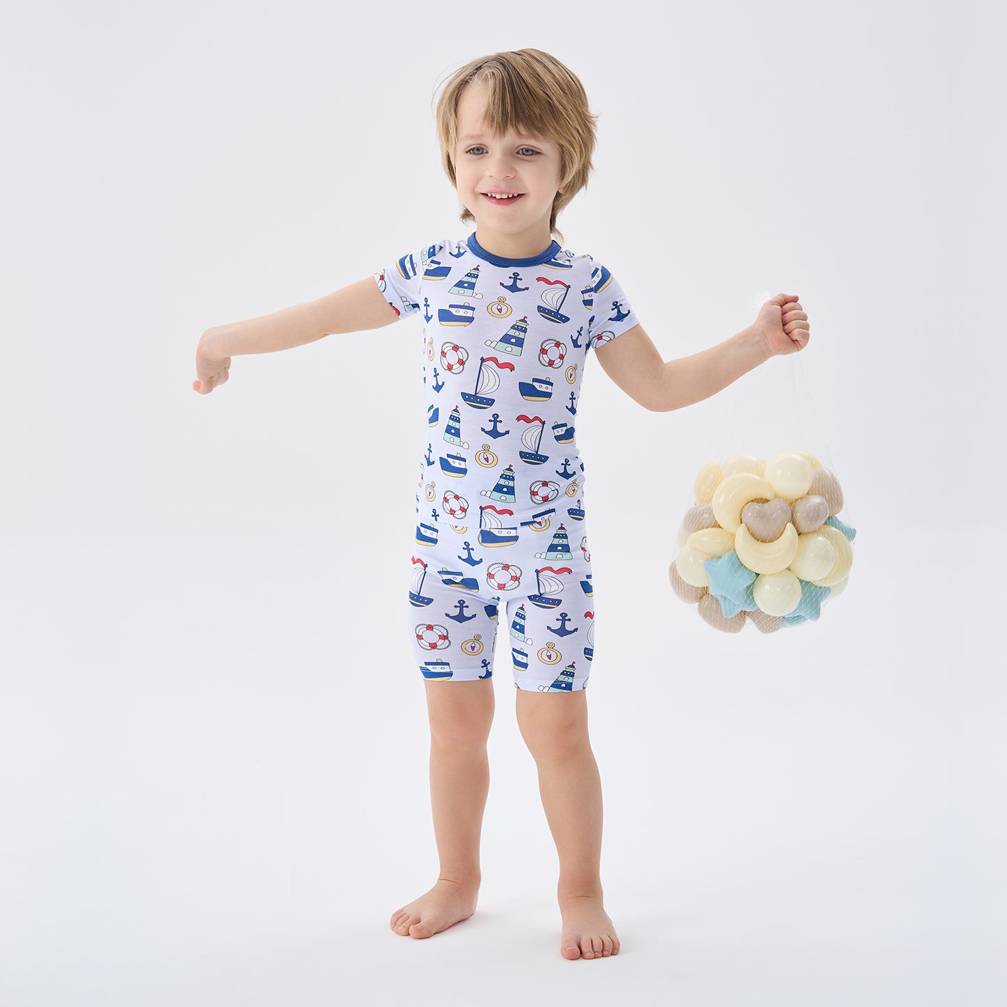 pureborn Toddler Little Kids Viscose From Bamboo Pajamas Set Short Sleeve Pjs Snug Fit Sleepwear 2pcs