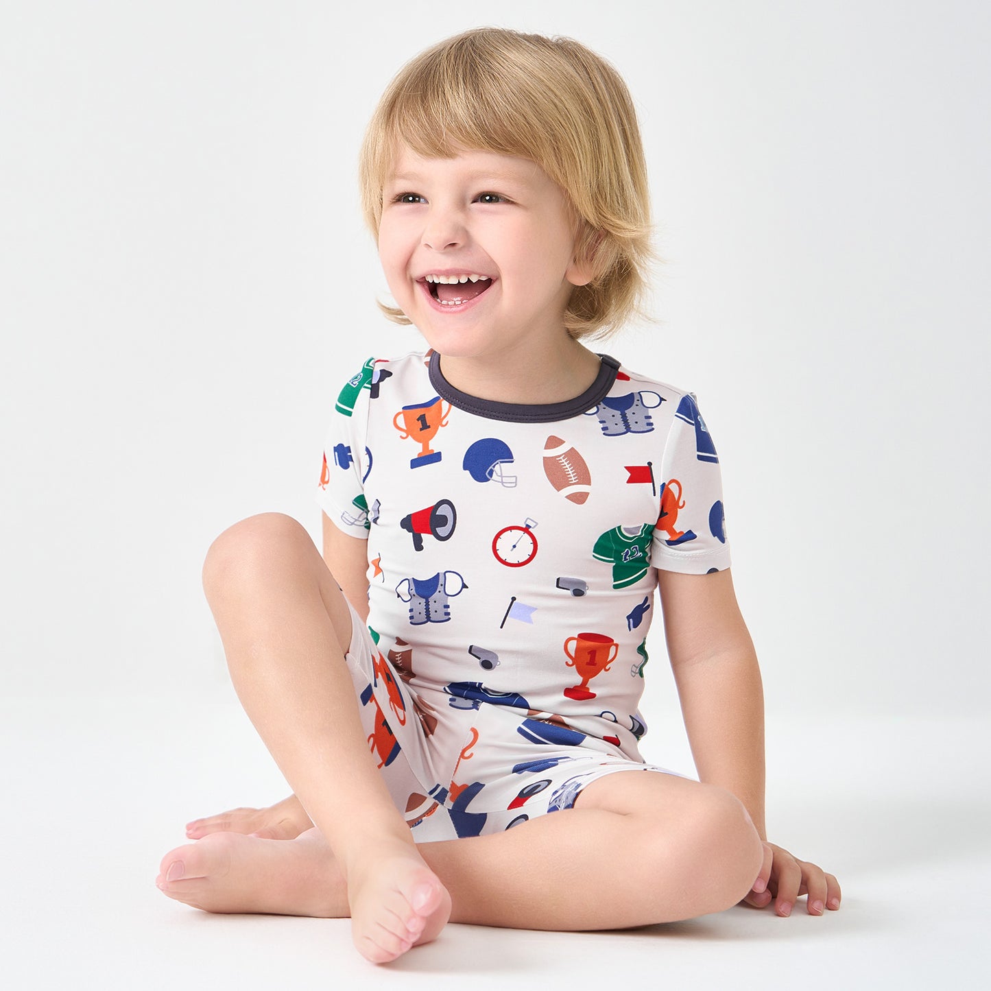 pureborn Toddler Little Kids Viscose From Bamboo Pajamas Set Short Sleeve Pjs Snug Fit Sleepwear 2pcs