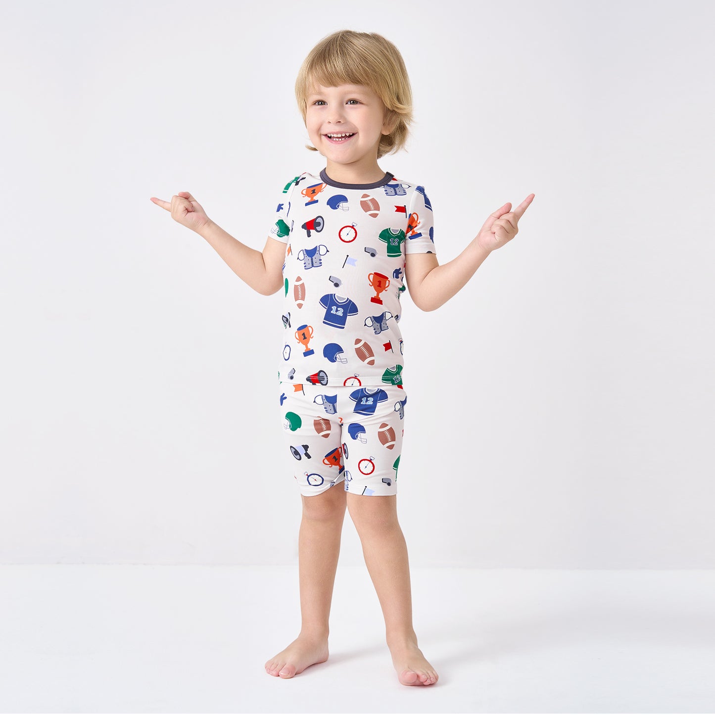 pureborn Toddler Little Kids Viscose From Bamboo Pajamas Set Short Sleeve Pjs Snug Fit Sleepwear 2pcs