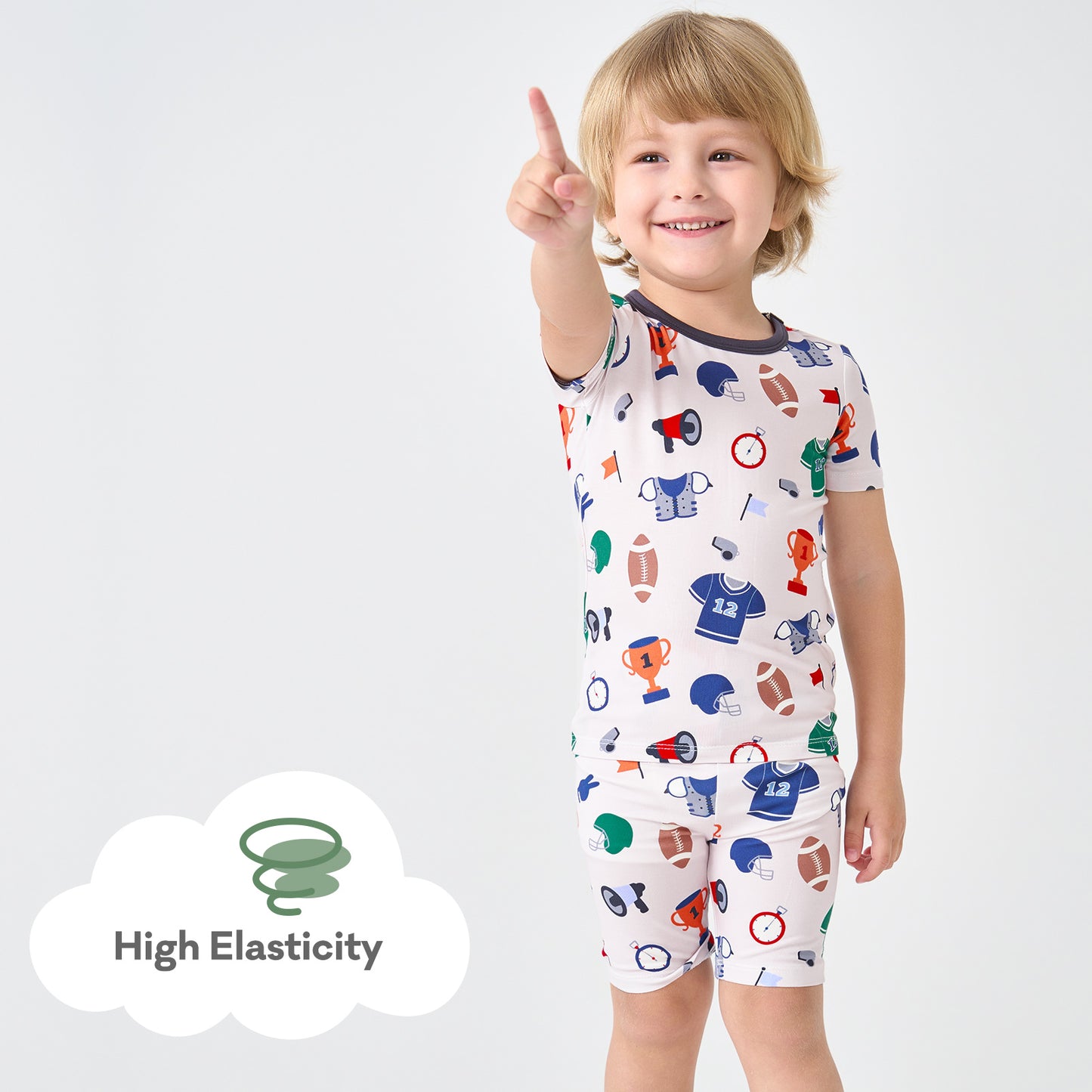 pureborn Toddler Little Kids Viscose From Bamboo Pajamas Set Short Sleeve Pjs Snug Fit Sleepwear 2pcs