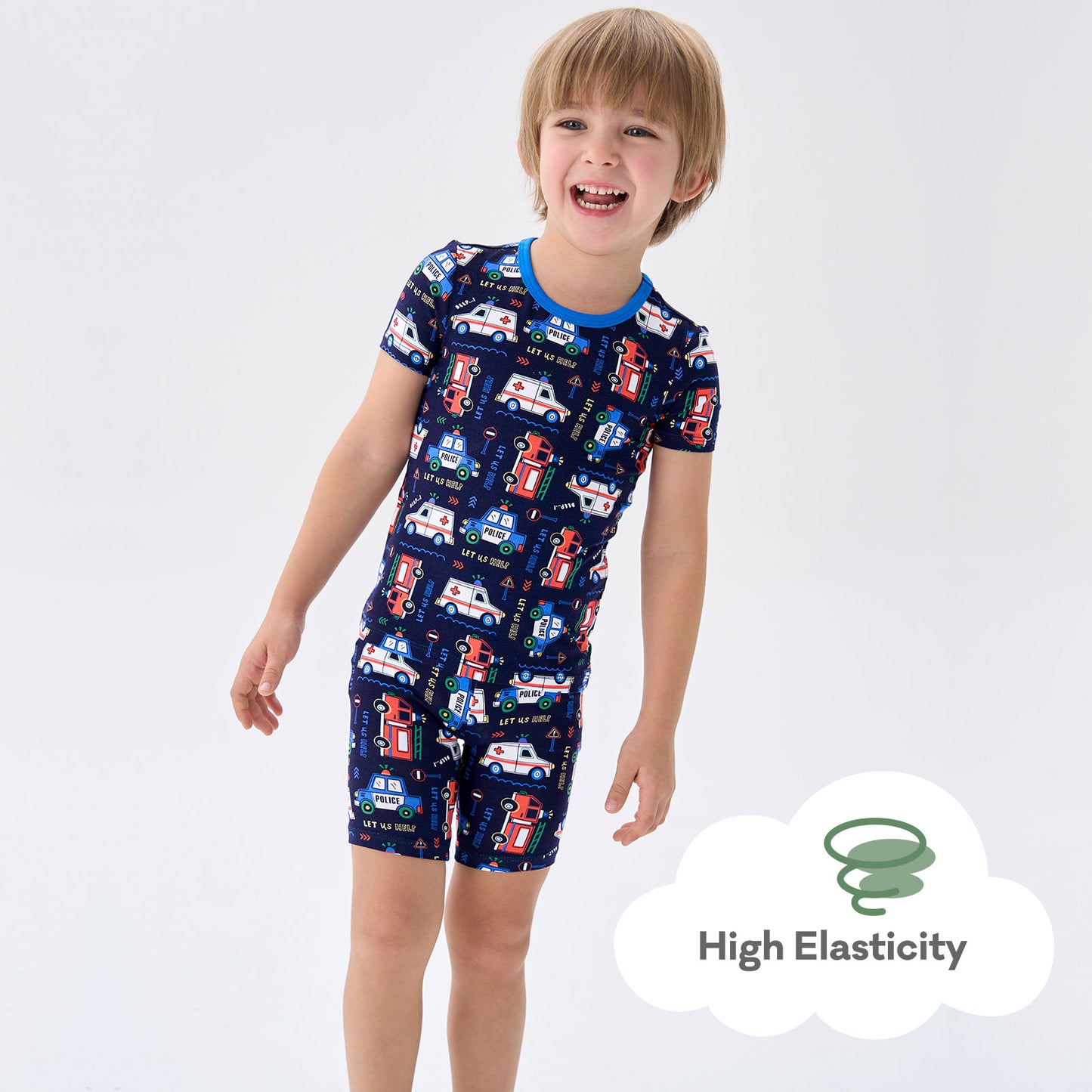 pureborn Toddler Little Kids Viscose From Bamboo Pajamas Set Short Sleeve Pjs Snug Fit Sleepwear 2pcs