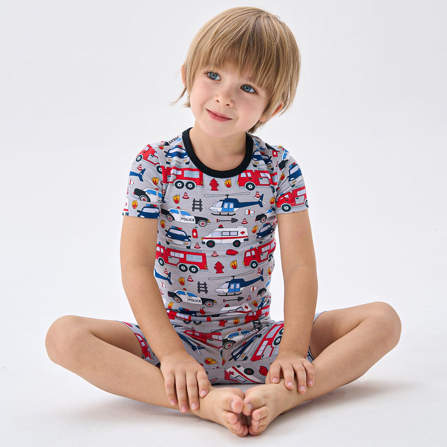 pureborn Toddler Little Kids Viscose From Bamboo Pajamas Set Short Sleeve Pjs Snug Fit Sleepwear 2pcs