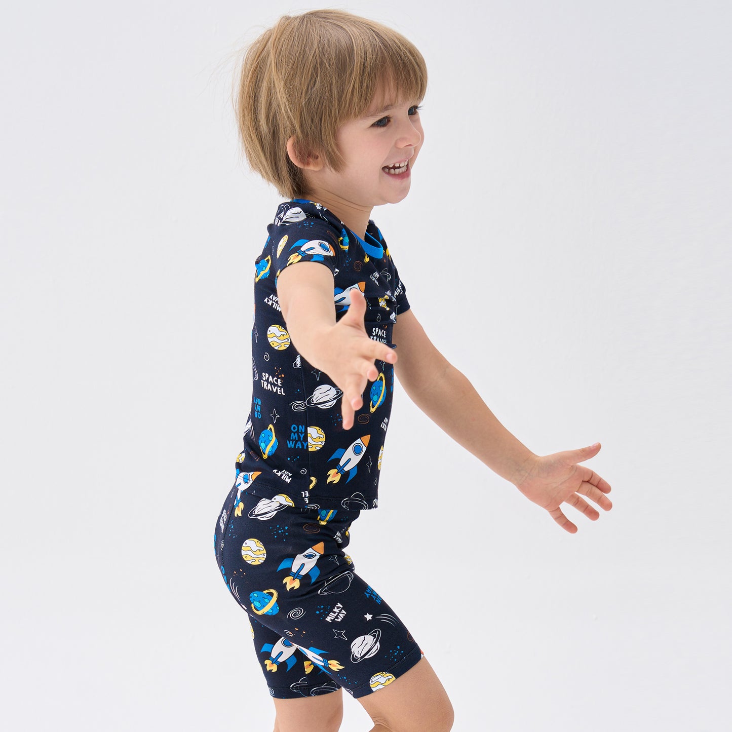 pureborn Toddler Little Kids Viscose From Bamboo Pajamas Set Short Sleeve Pjs Snug Fit Sleepwear 2pcs
