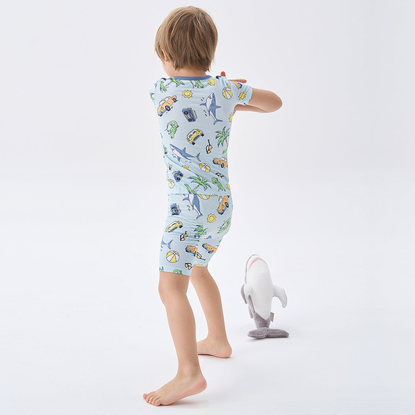 pureborn Toddler Little Kids Viscose From Bamboo Pajamas Set Short Sleeve Pjs Snug Fit Sleepwear 2pcs